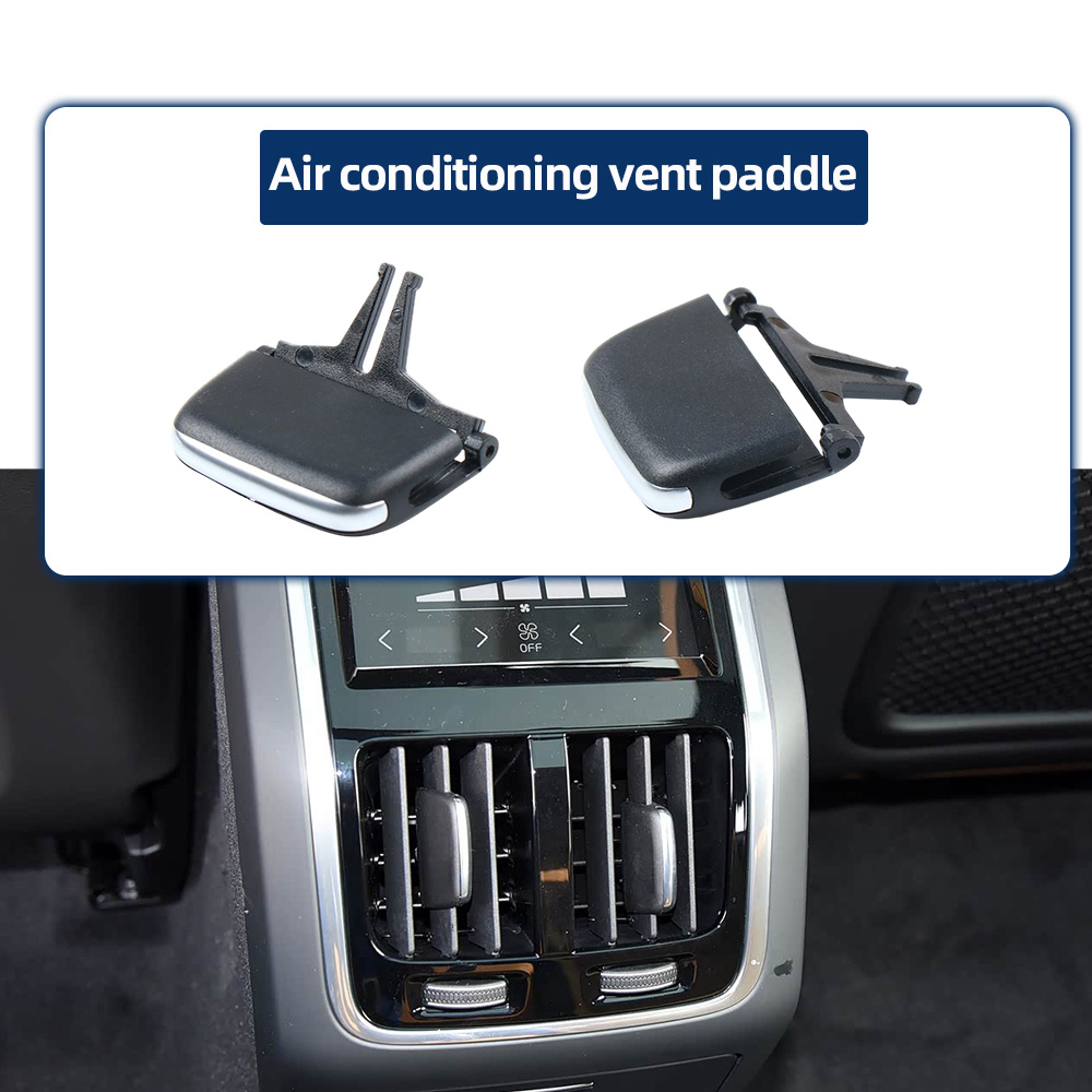 Volvo Rear AC Vent Clip Replacement Black Air Vent Slider Repair – view 2