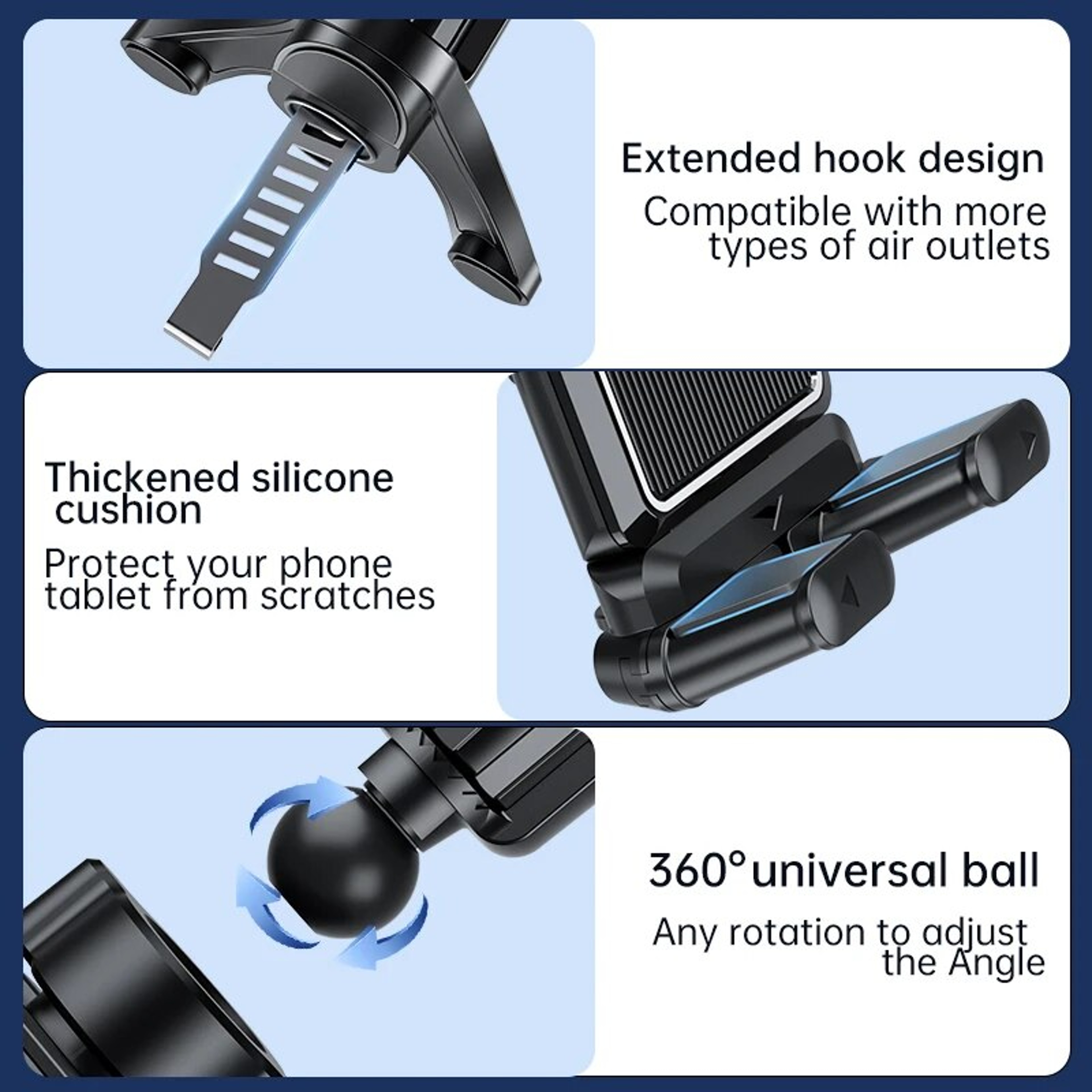 Universal Car Tablet Holder Air Vent Mount For IPad Tablets  Phones 4
