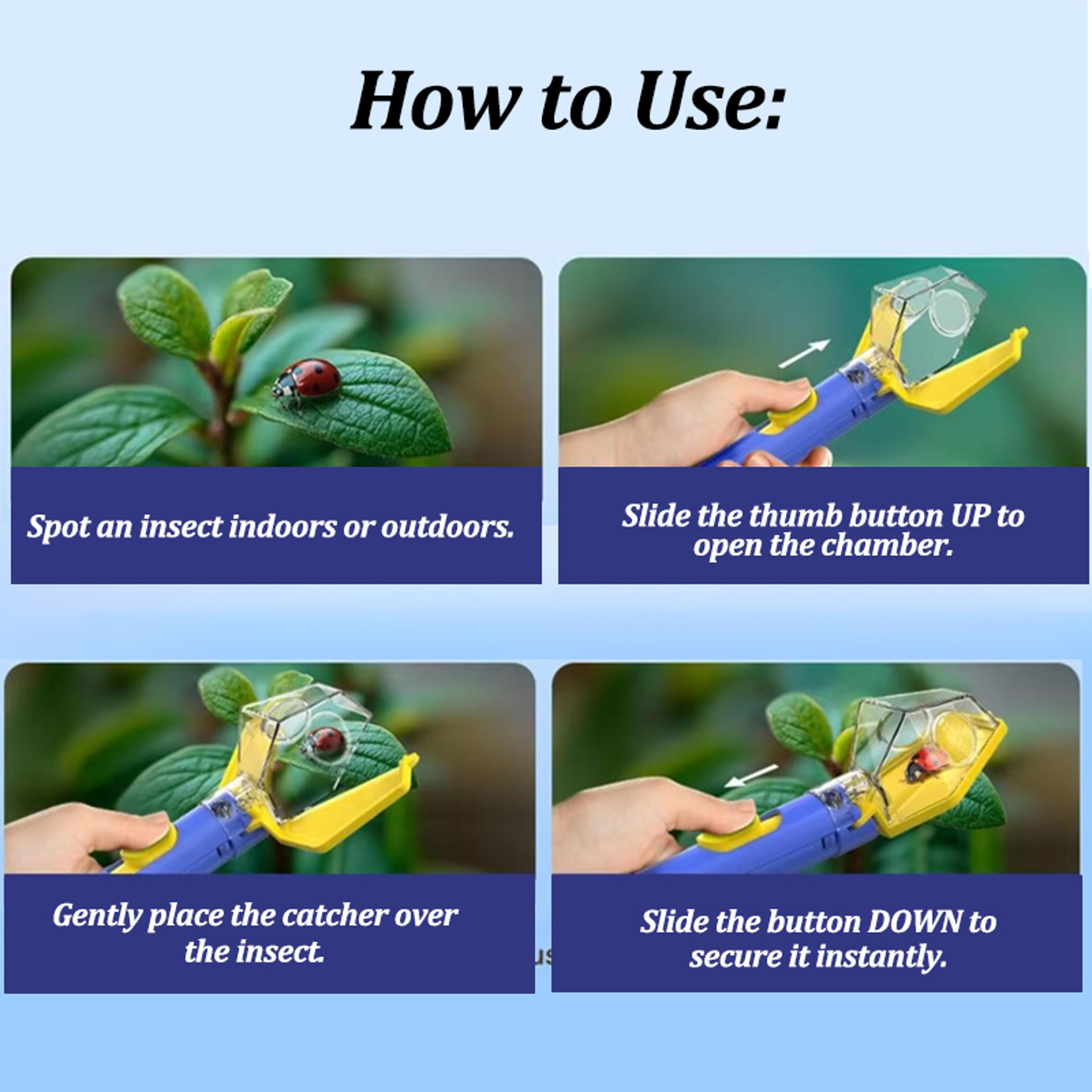 Nature Explorer Bug Catcher For Kids With 6X Magnifier  Insect Observation Kit 6