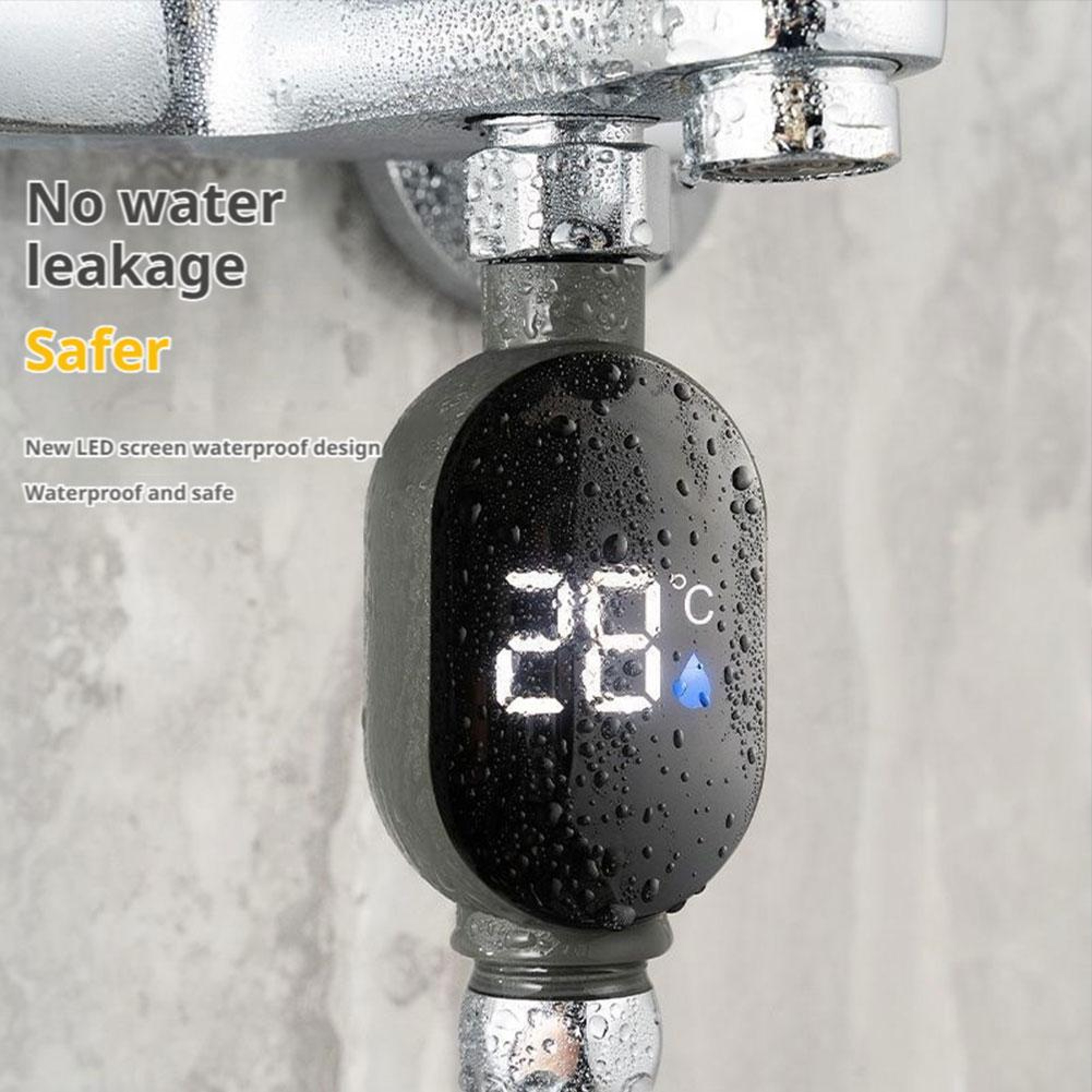Smart Shower Water Thermometer With LED Digital Display  Touch Activation For Safe Bathing 1