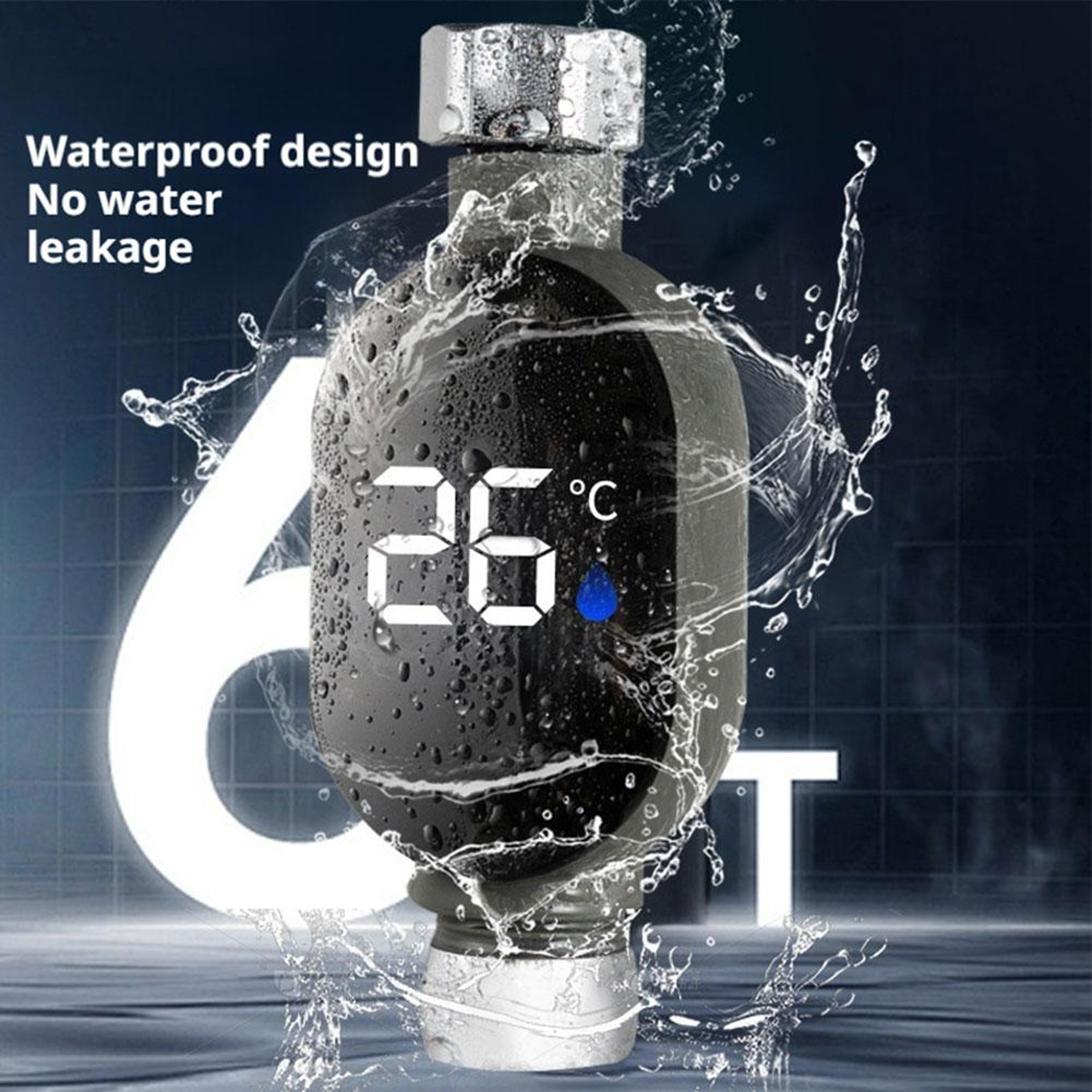Smart Shower Water Thermometer With LED Digital Display  Touch Activation For Safe Bathing 5