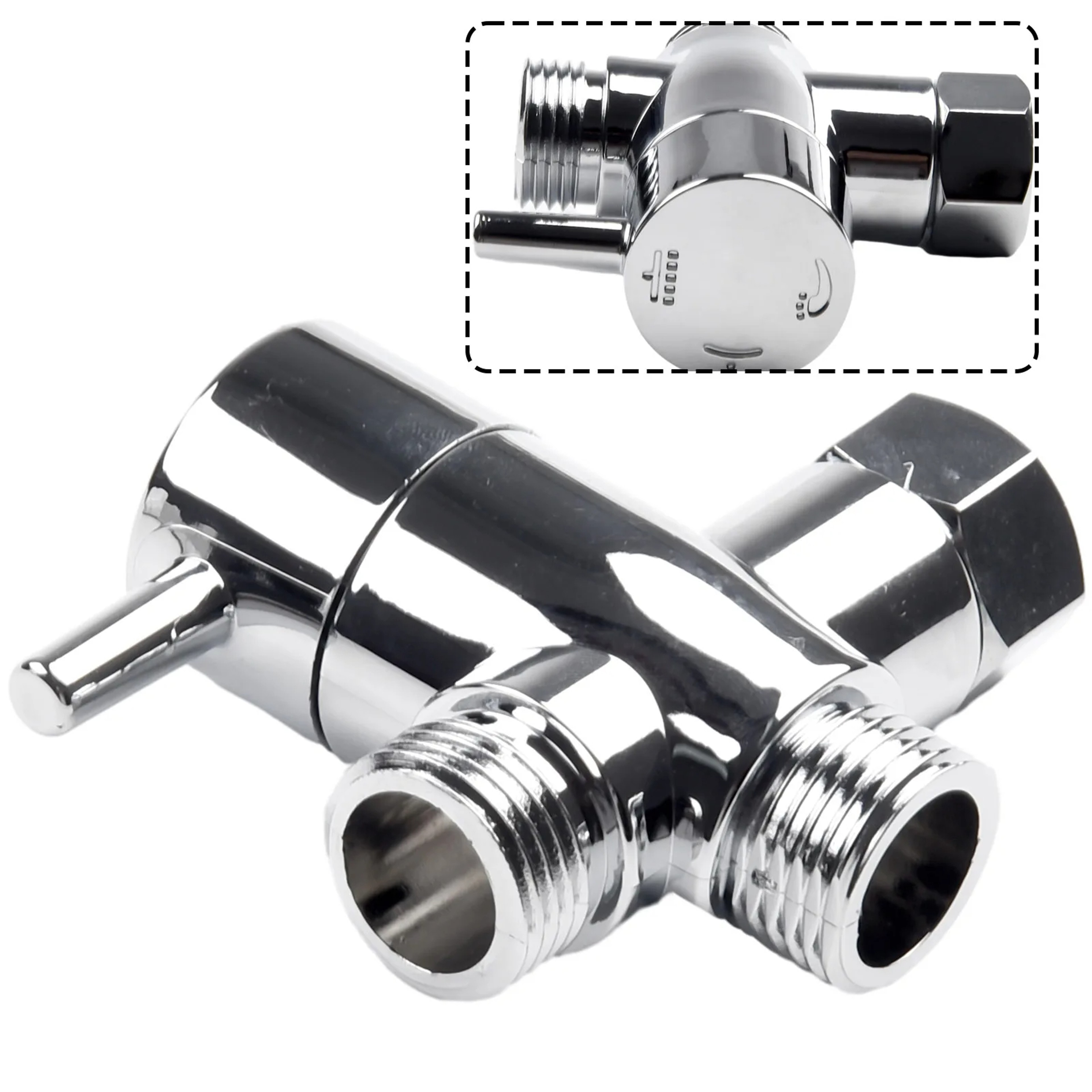 Shower Diverter Valve Shower Adapter For Handheld  Fixed Shower Heads 2
