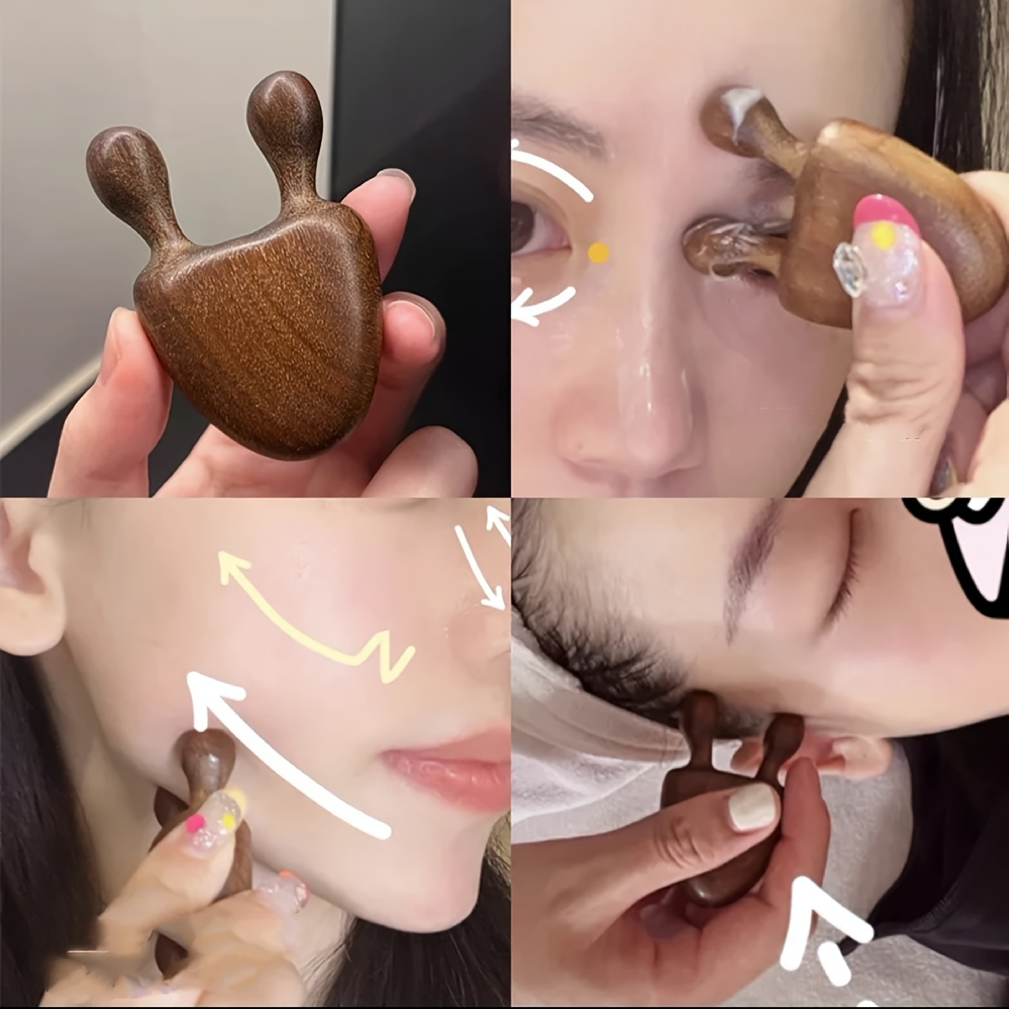 Face Massager Wooden Facial Massage Tool For Eye Relief  Meridian Skincare 5