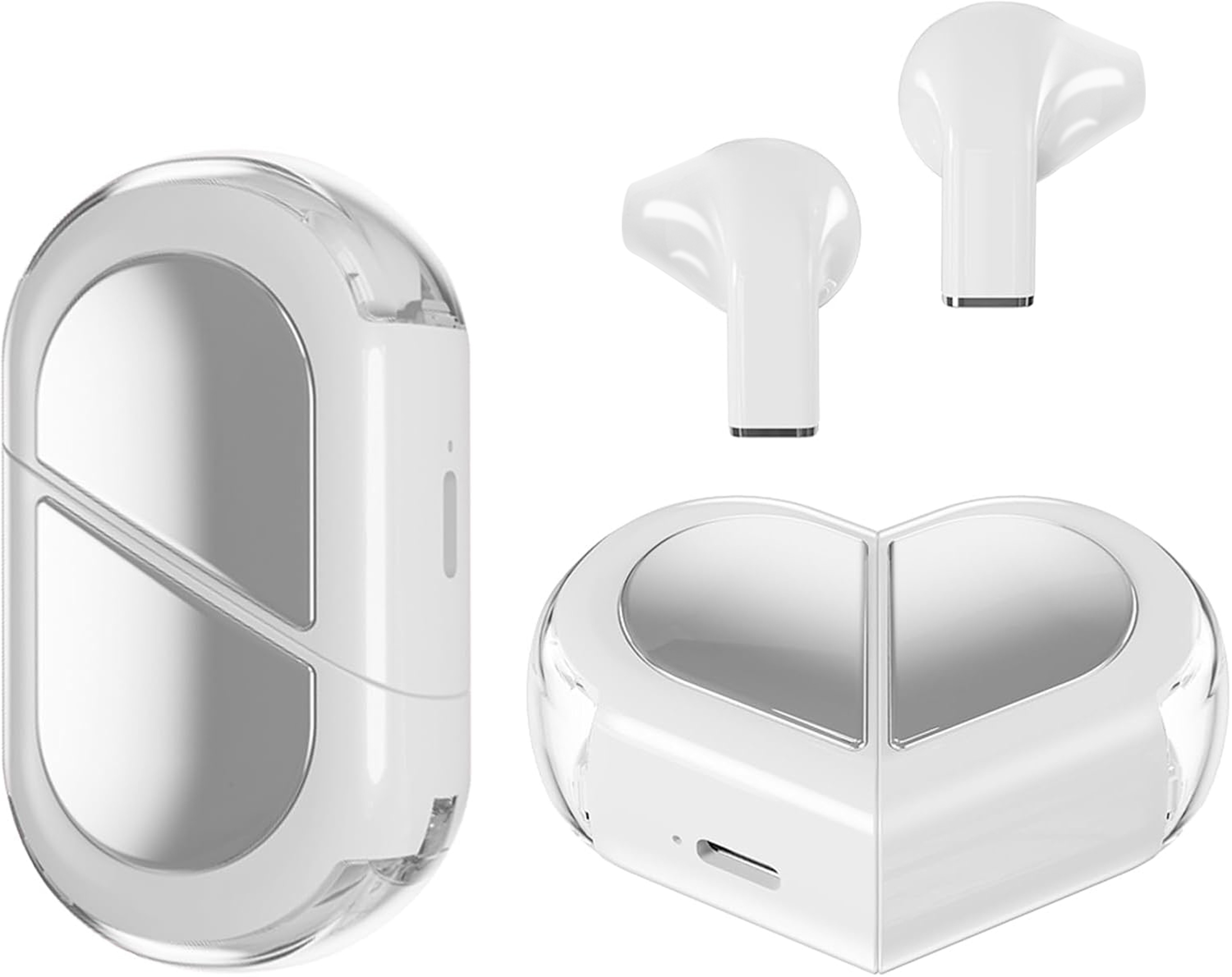 Heart Wireless Earbuds For Girls Cute Bluetooth Earbuds With HiFi Stereo  Touch Control 1