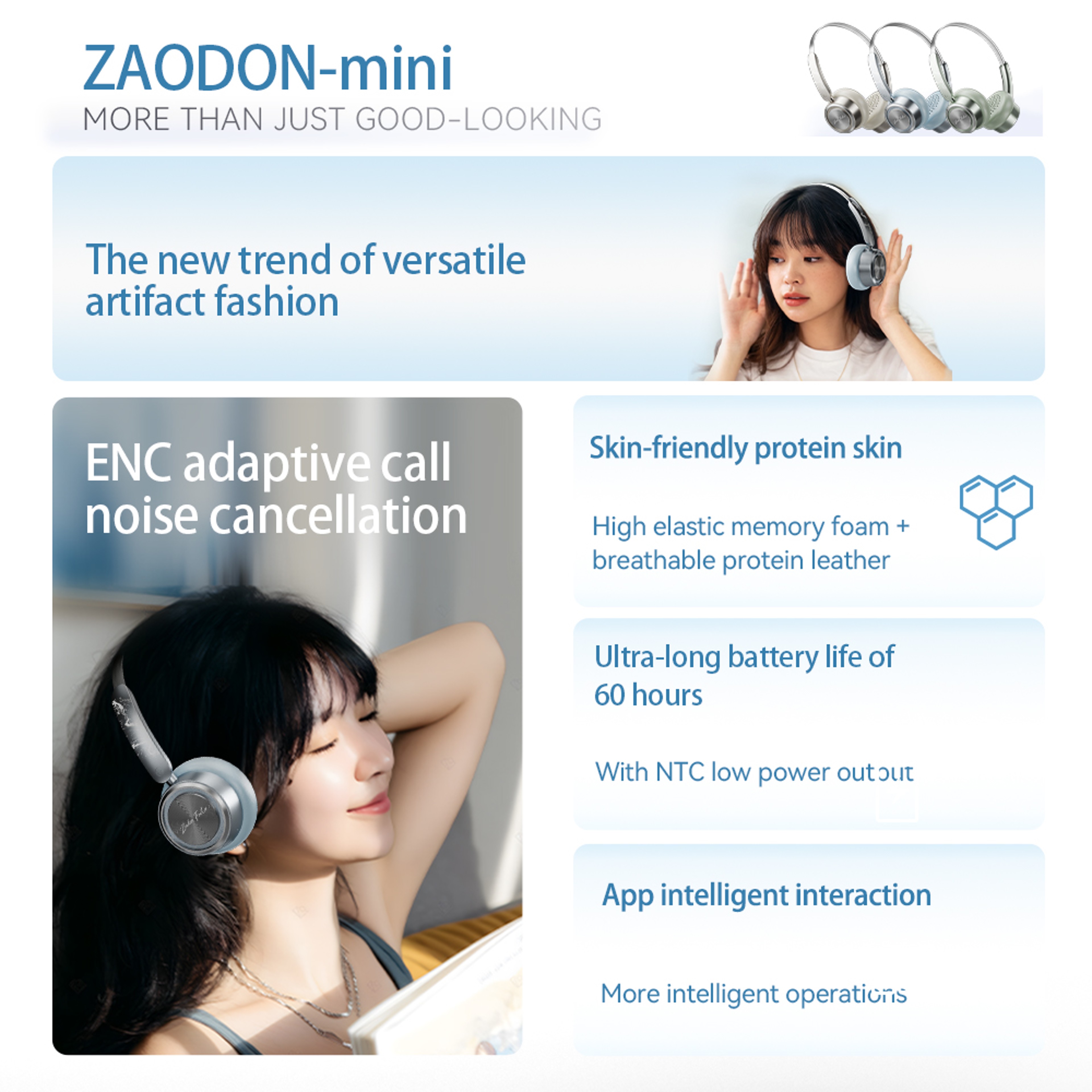 Ultra Light Wireless Earbuds With ENC Noise Cancelling 60H Playtime  Bluetooth For Gaming And Trave 4