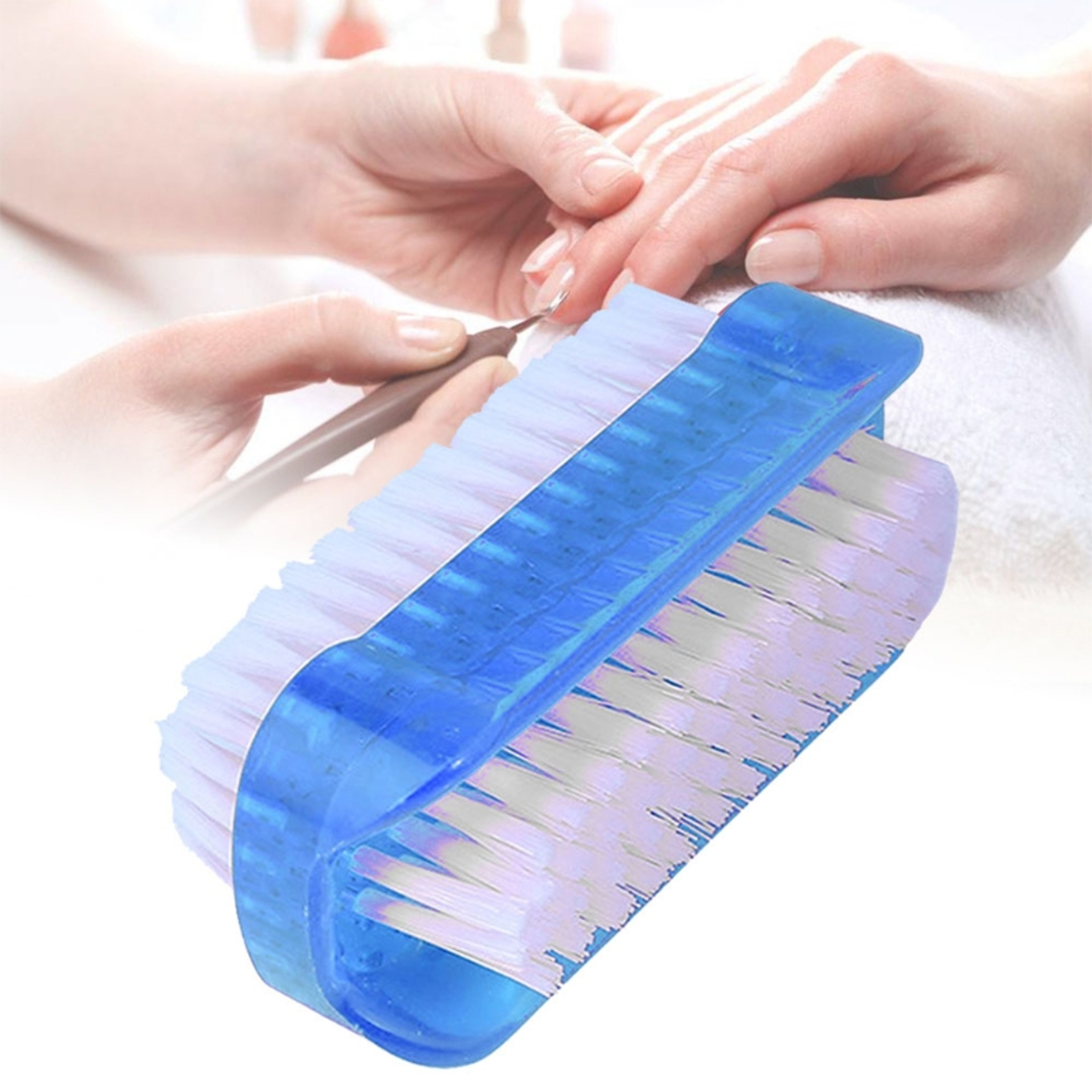 Dual-Sided Nail Cleaning Brush for Hands & Feet | Soft Fingernail Scrub Brush for Men, Women & Kids – view 2