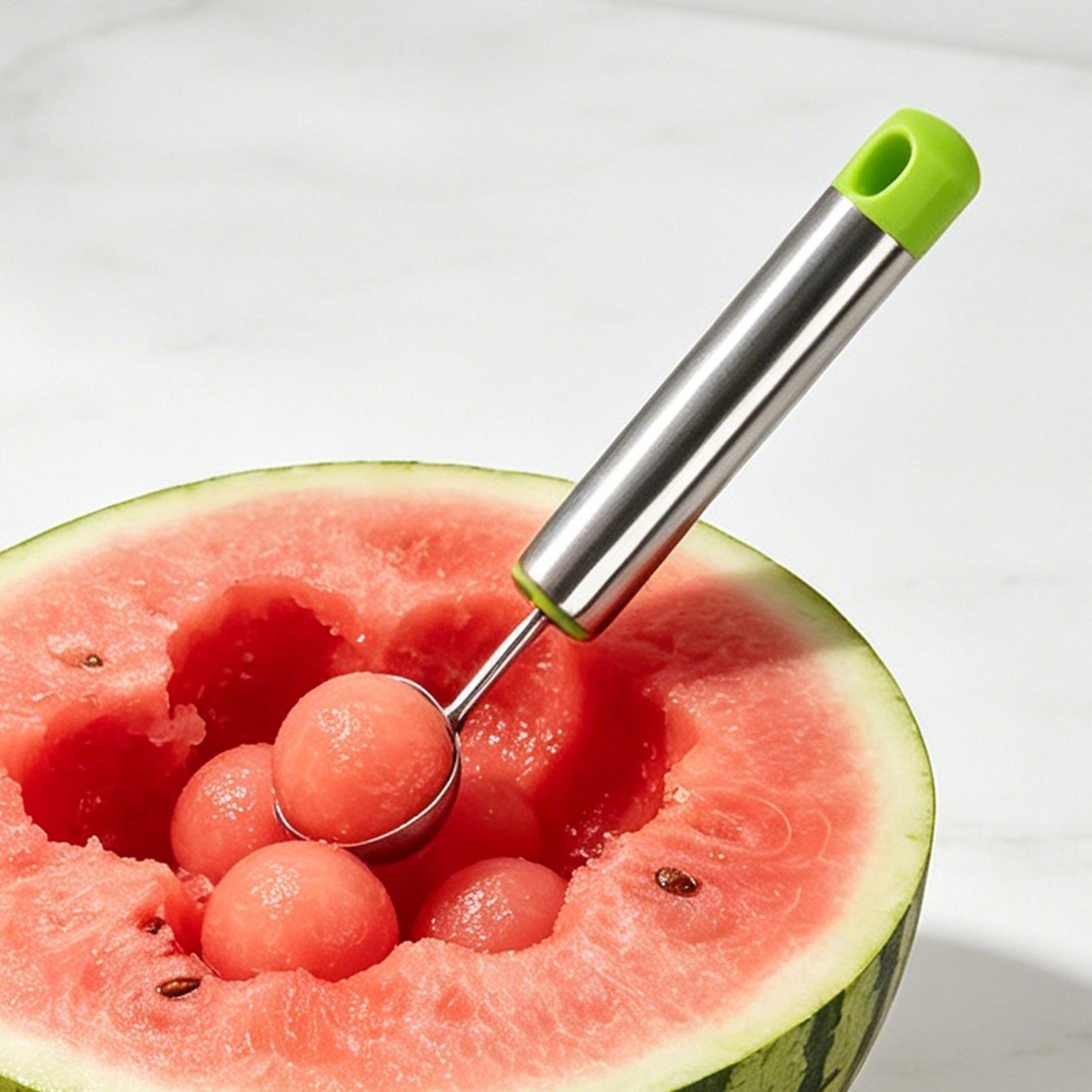 Stainless Steel Watermelon Scoop  Fruit Baller Spoon For Melon Ice Cream  Sorbet 0