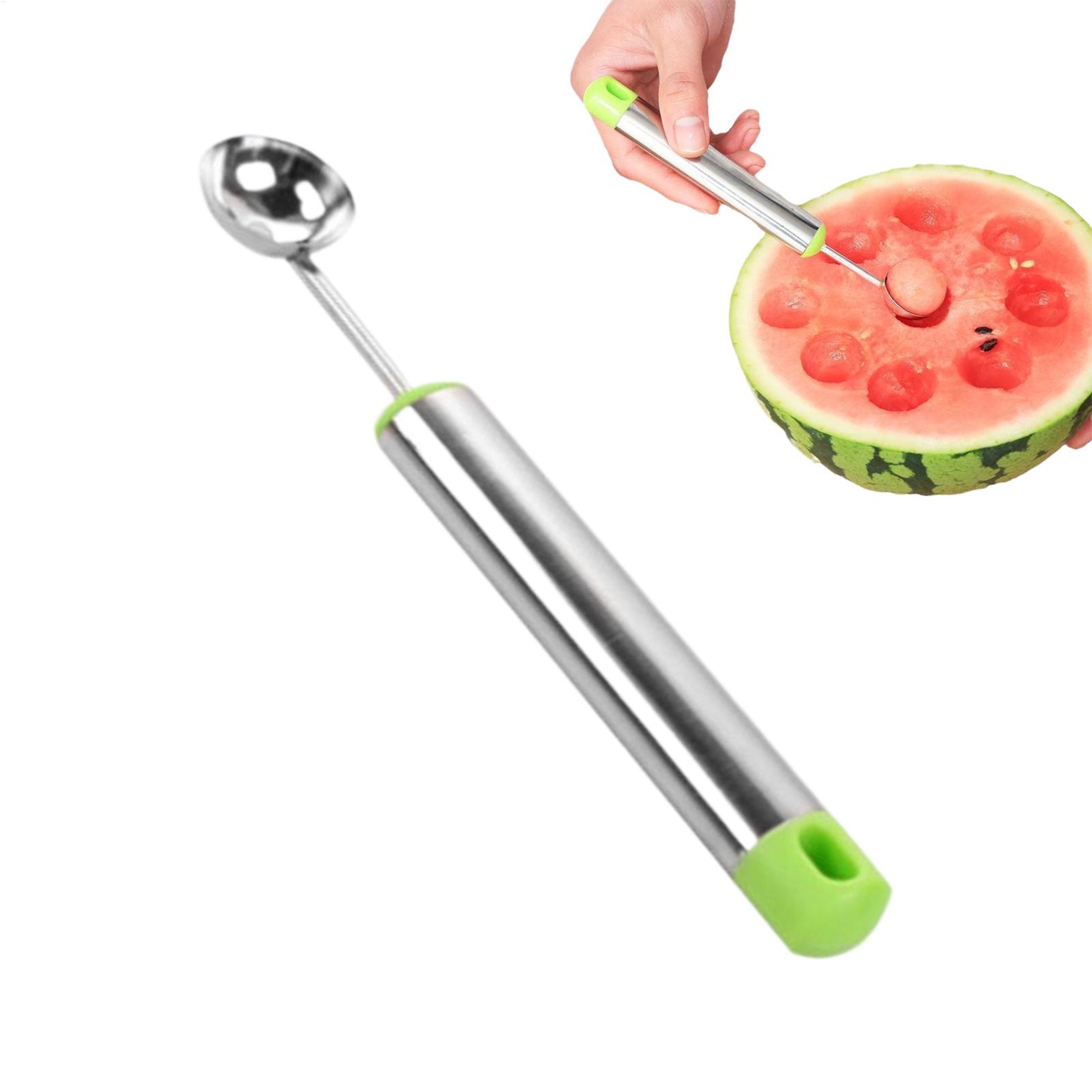 Stainless Steel Watermelon Scoop  Fruit Baller Spoon For Melon Ice Cream  Sorbet 1