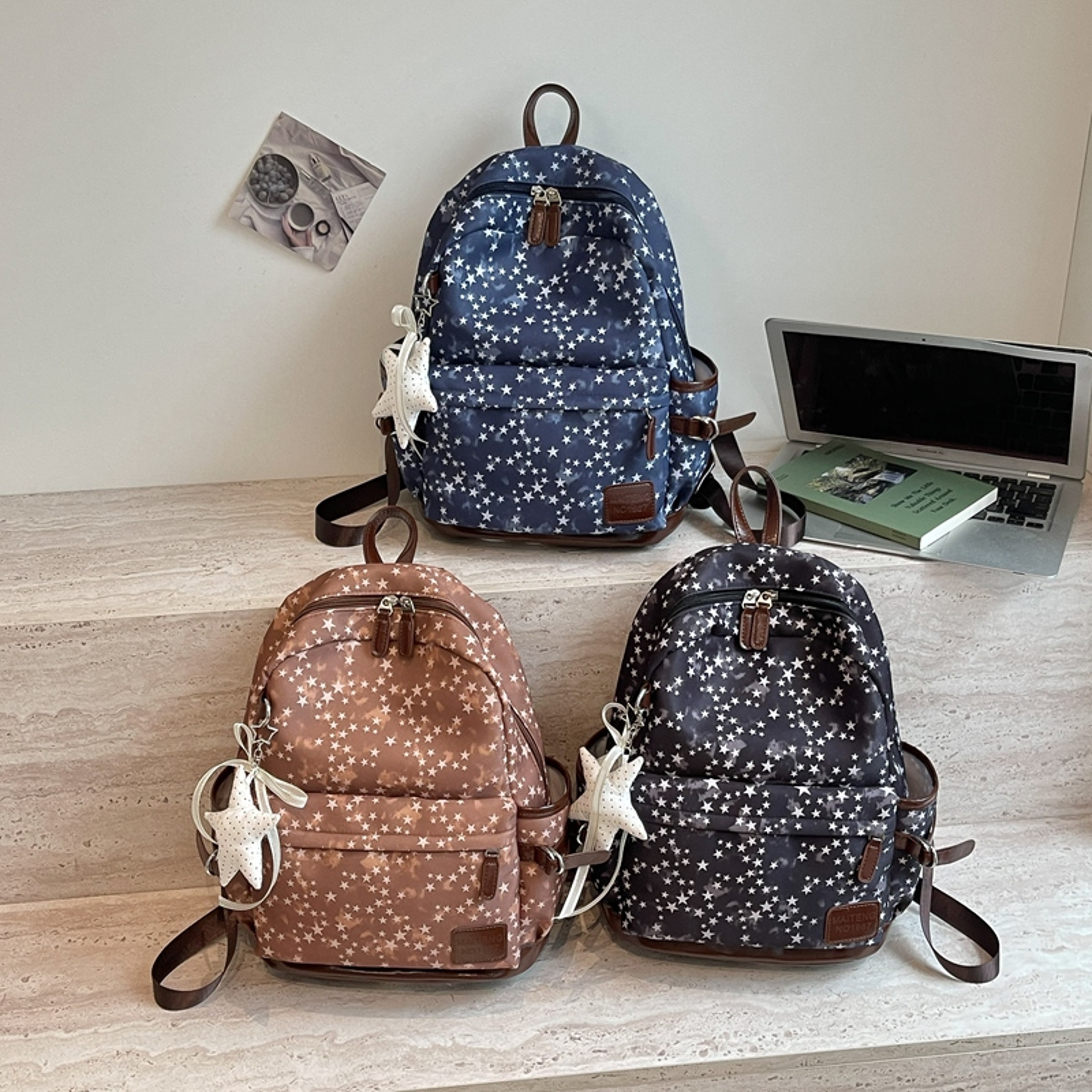 Back To School Backpack Star Print Womens Backpack Lightweight School Backpack For Girls Travel Day 6