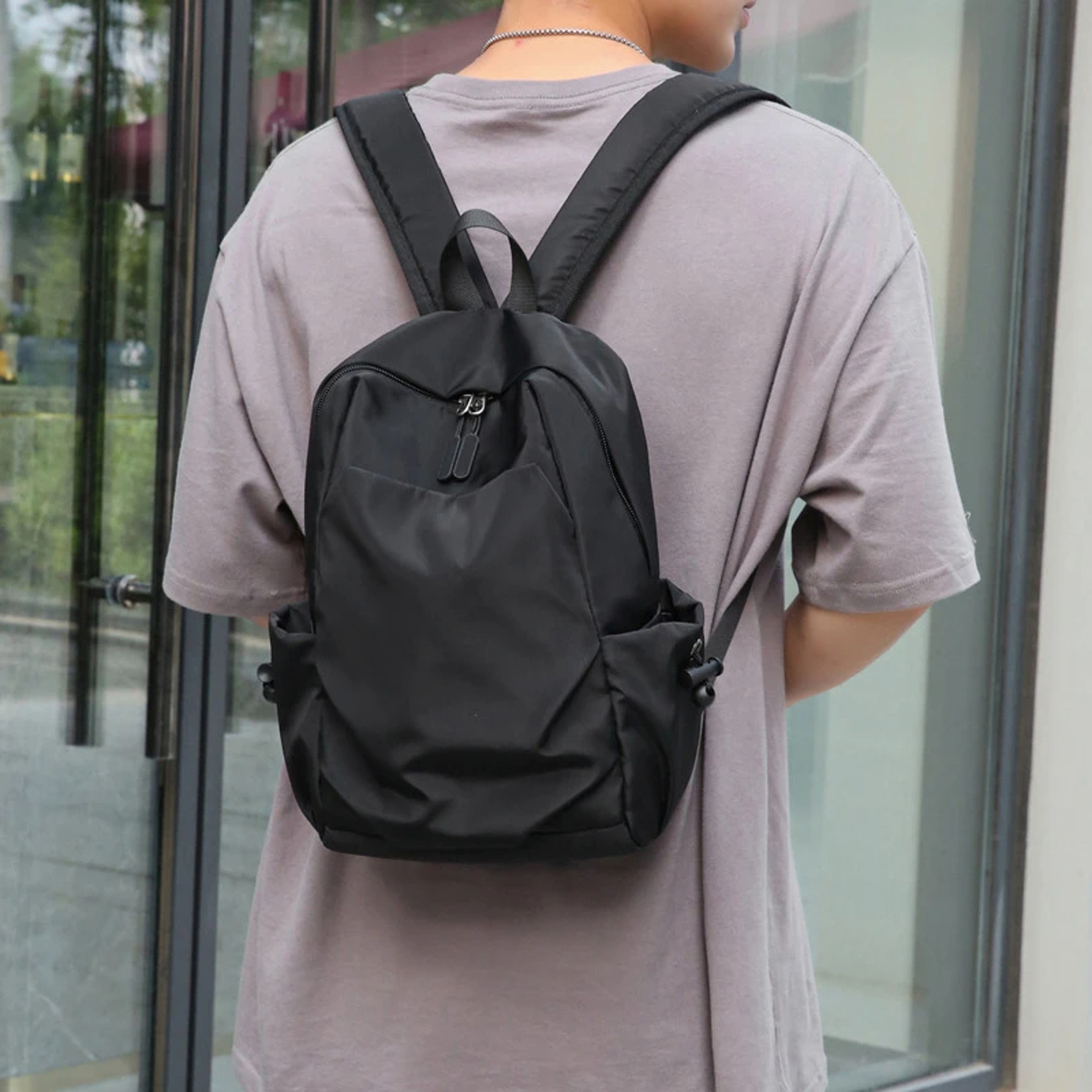 Back To School Backpack Mini Canvas Backpack For Men Small Travel Crossbody Daypack 3