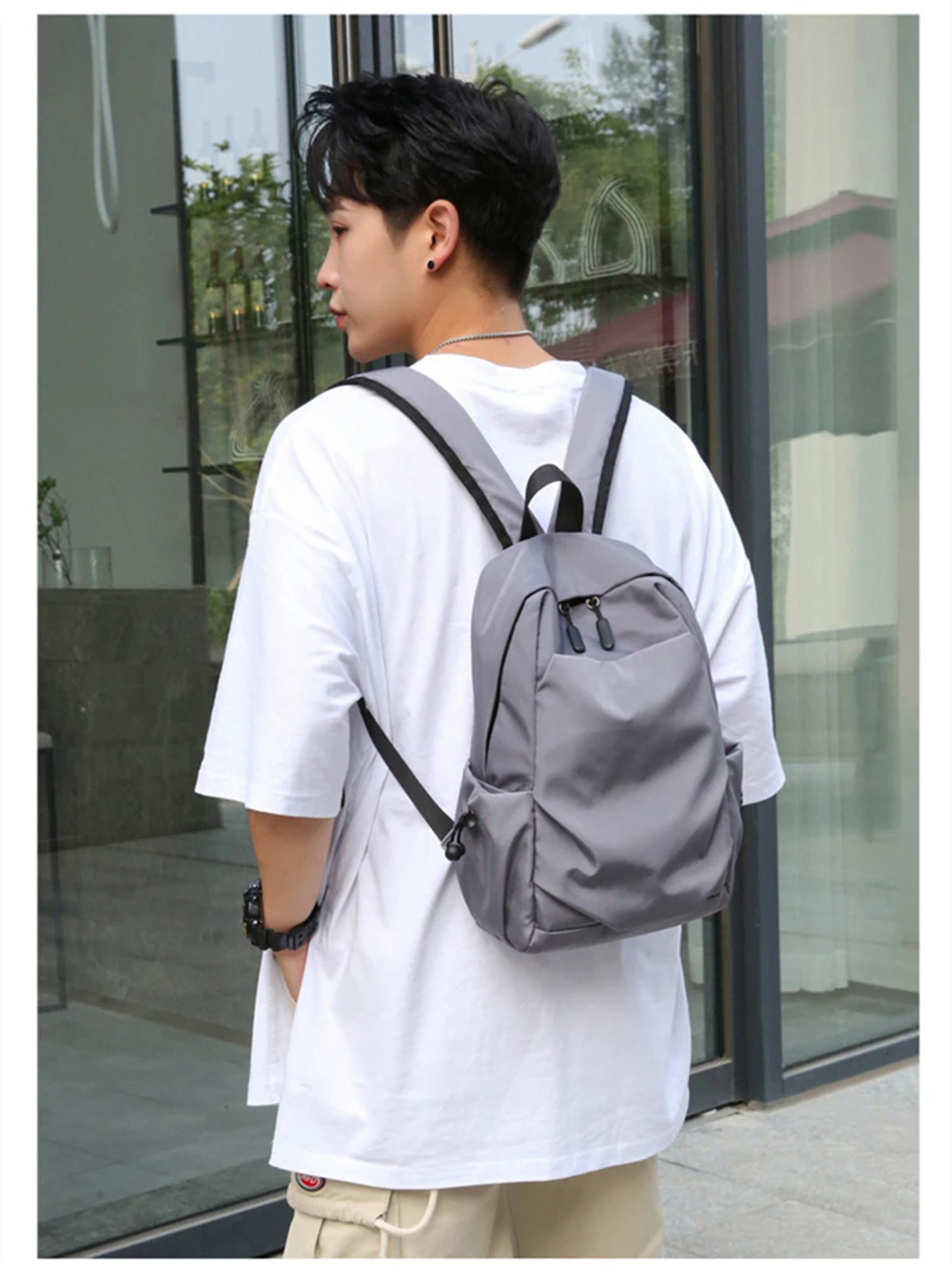 Back To School Backpack Mini Canvas Backpack For Men Small Travel Crossbody Daypack 6