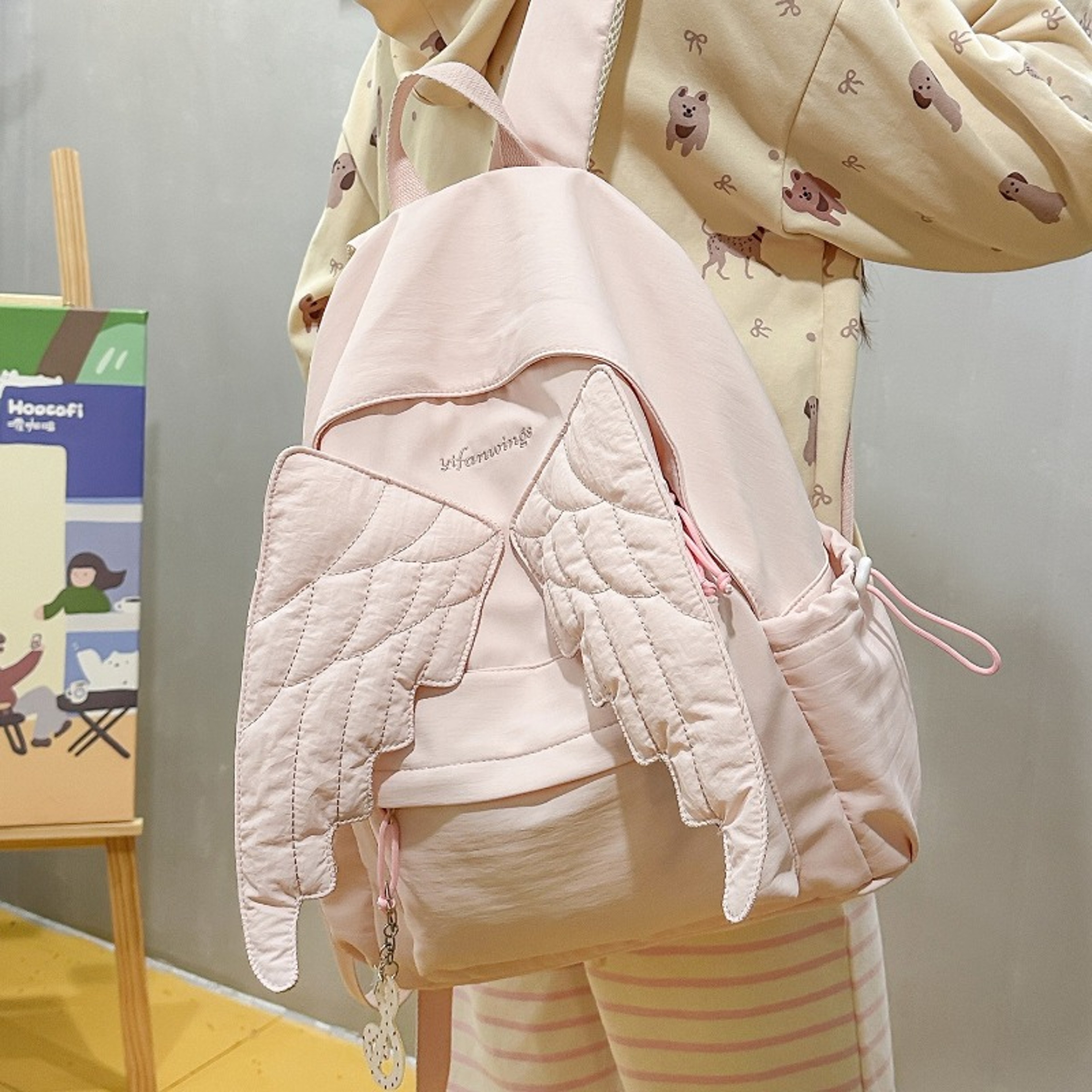 Angel Wings Backpack For Girls Back To School Backpack Large Capacity College Backpack For Women 4