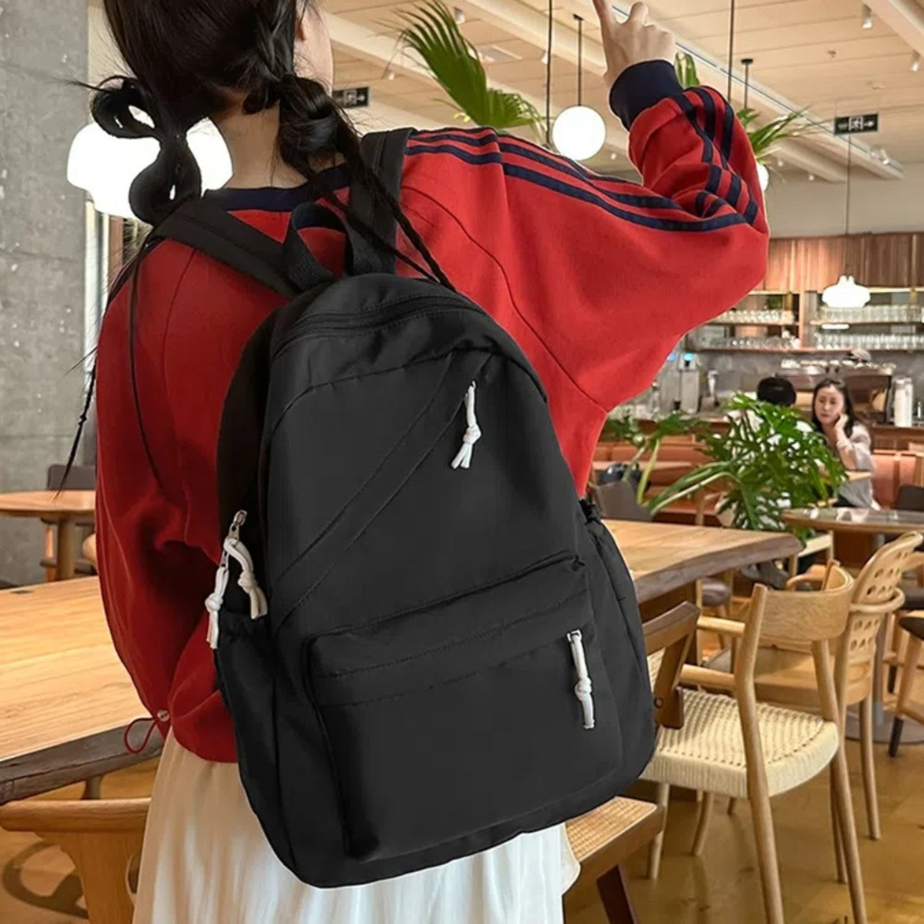 Nylon Student Backpack For Girls Back To School Backpack Casual College Book Bag 6