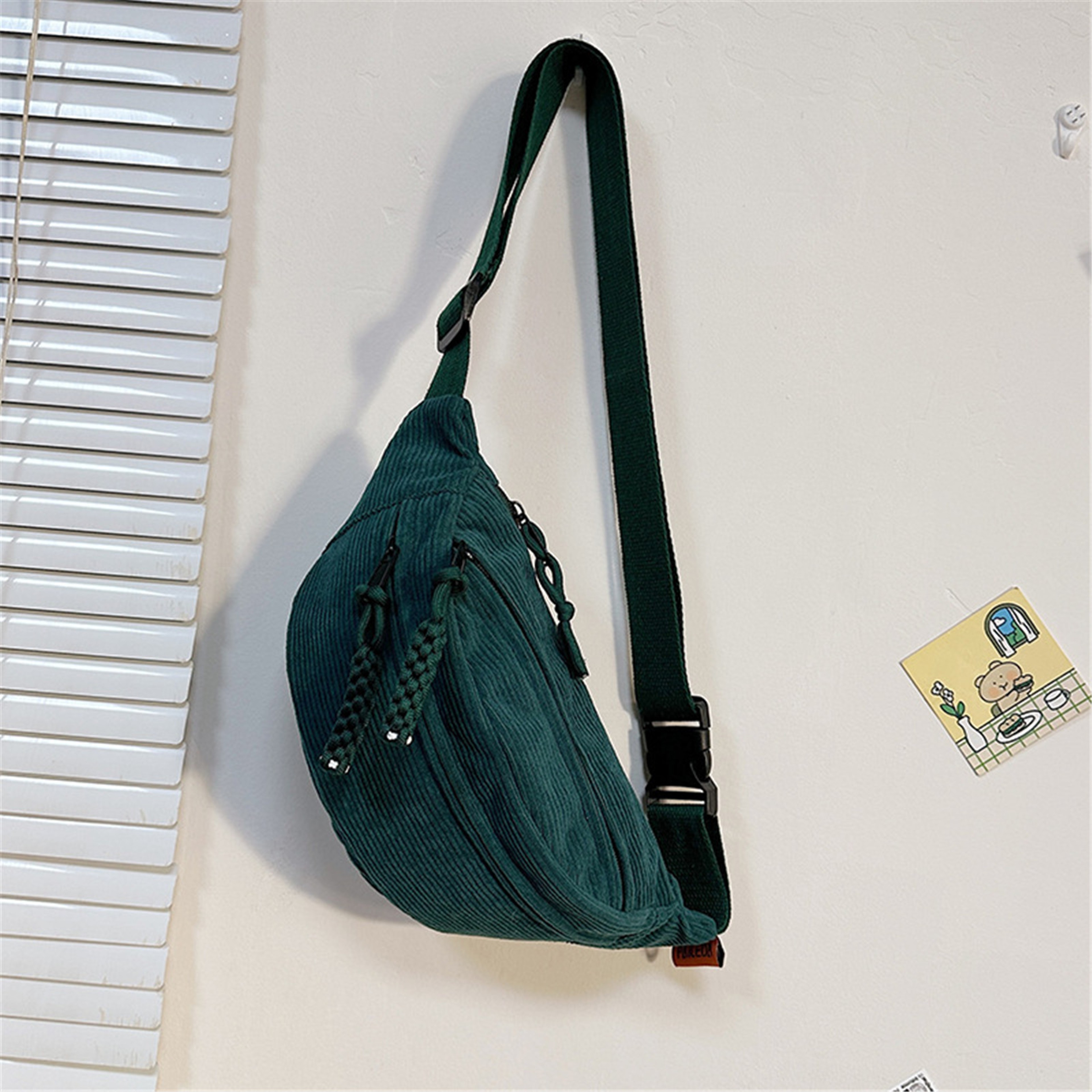 Corduroy Belt Bag For Women Casual Crossbody Fanny Pack Adjustable Chest  Waist Bag 1