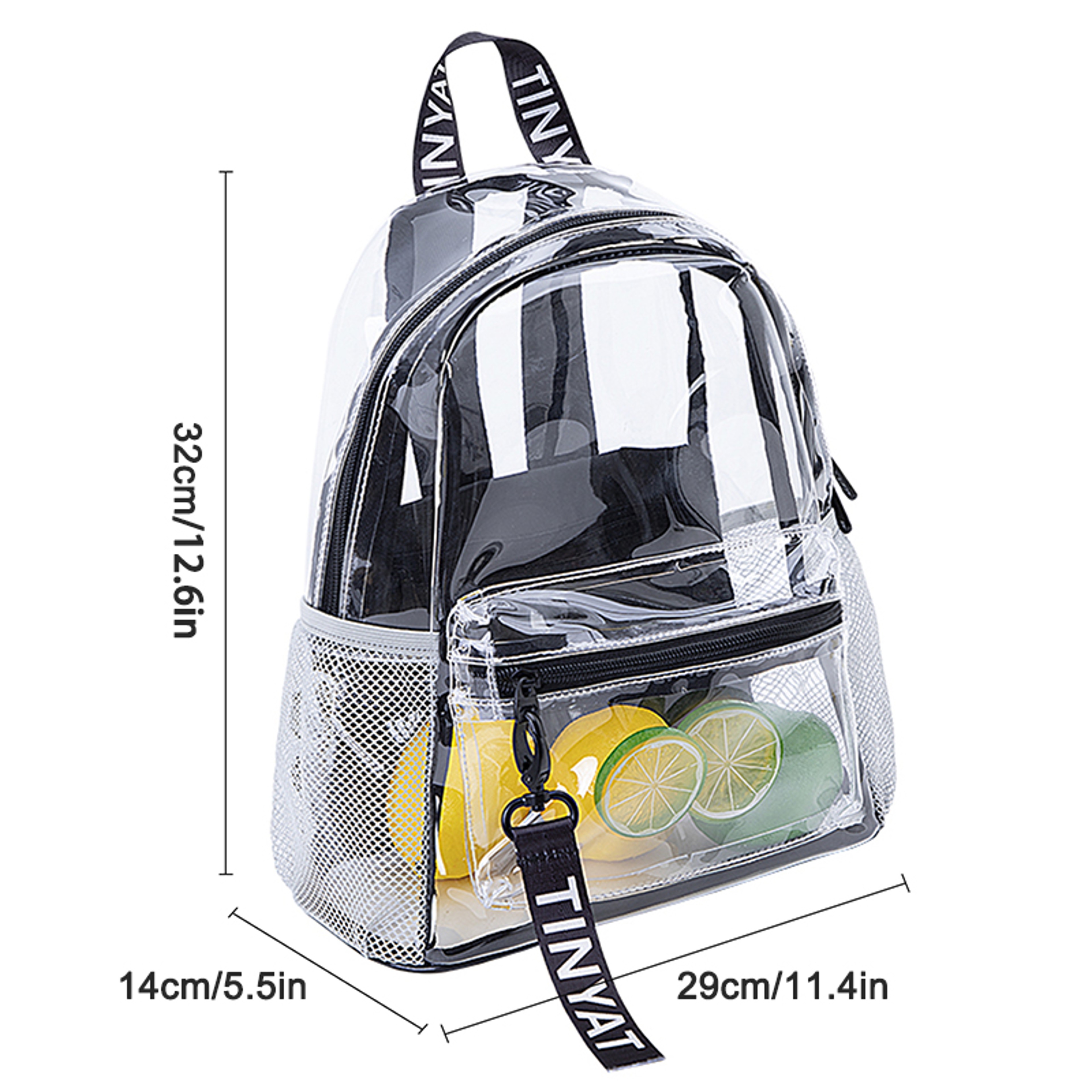 Heavy Duty Clear Backpack Large Capacity Transparent School  Travel Backpack 8