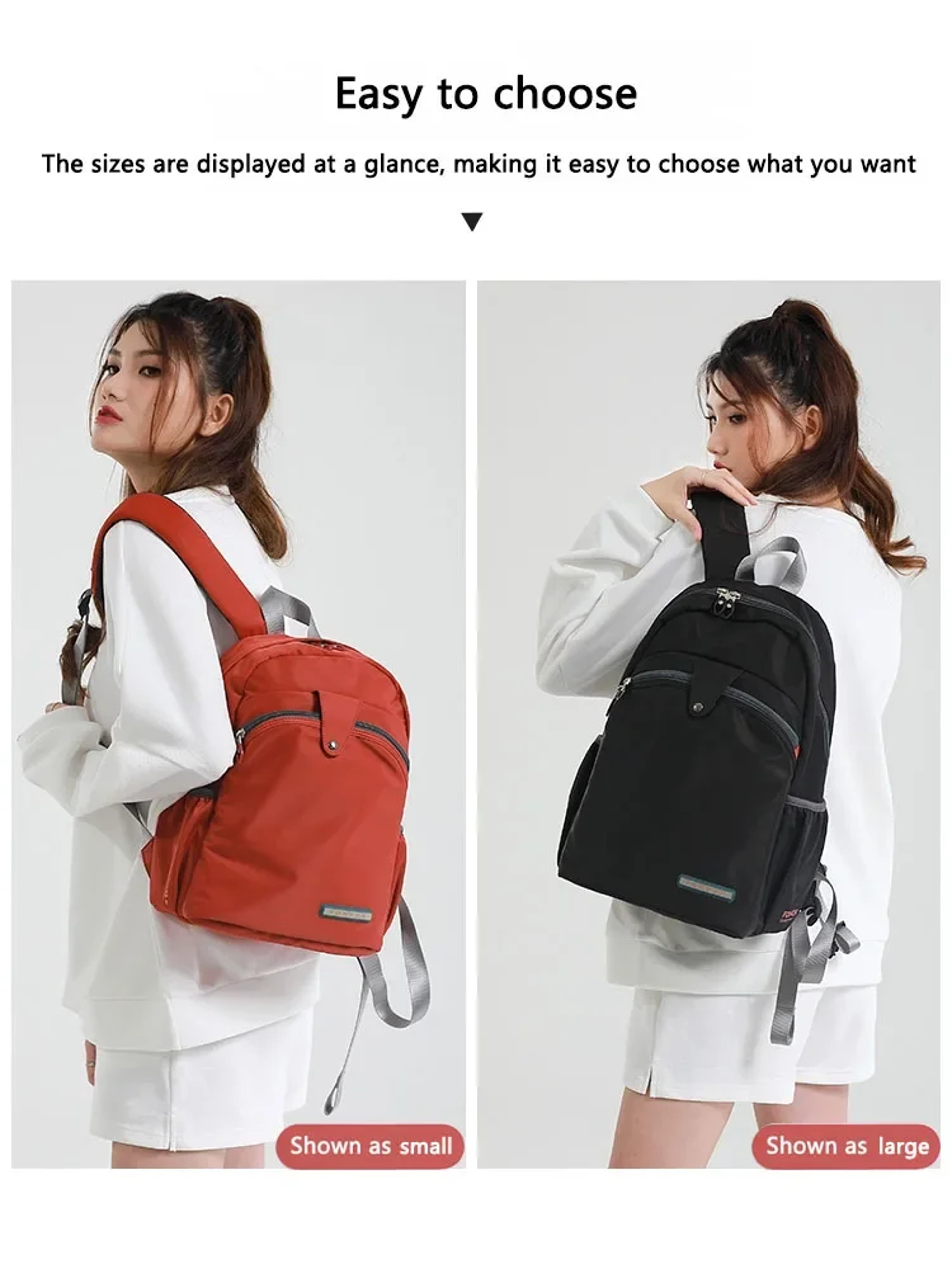 Womens Backpack Large Capacity Nylon Casual Travel  School Backpack 11