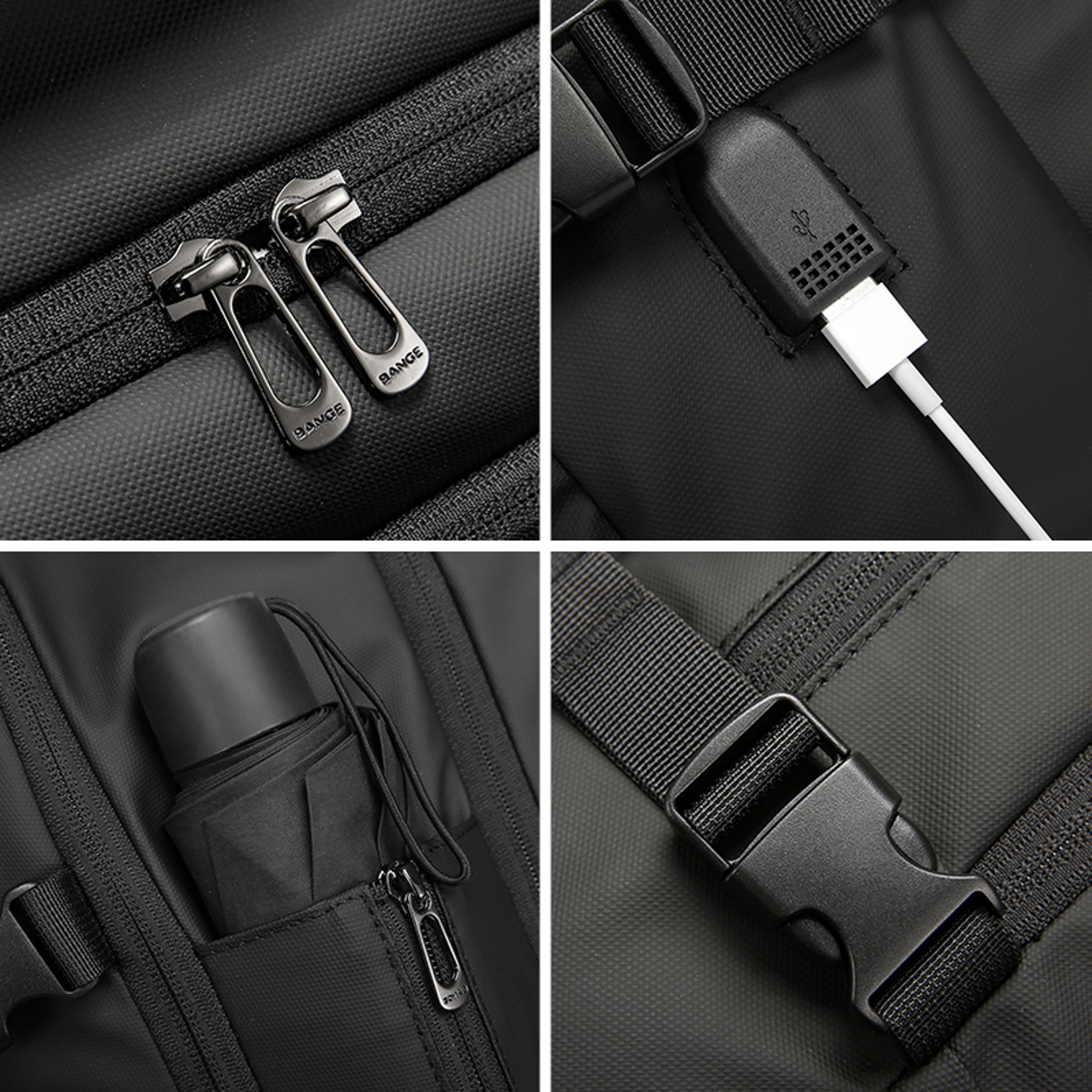 Laptop Backpack Waterproof Business Travel Backpack With USB Charging Port 4