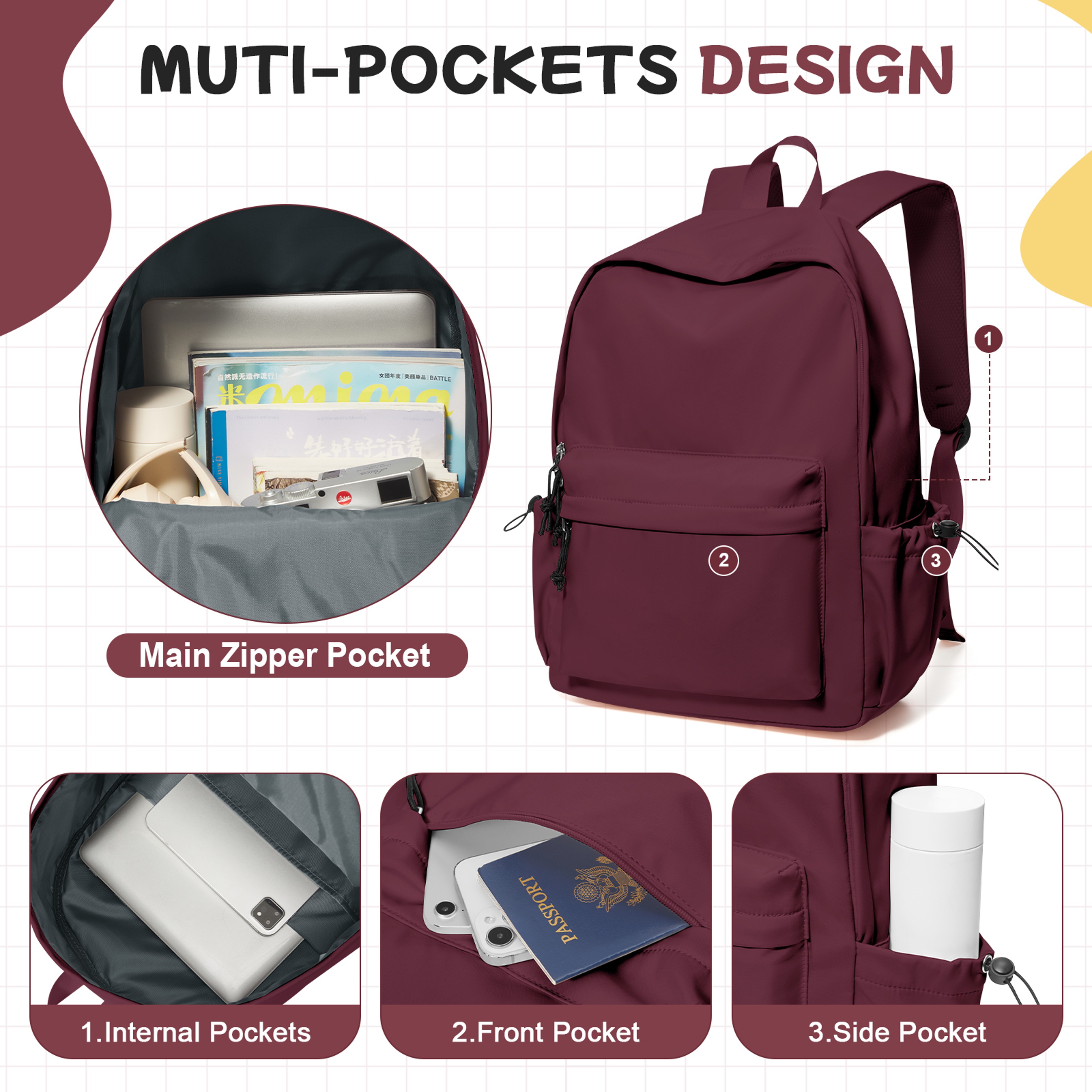 Laptop Backpack For School College Travel  Everyday Work 7