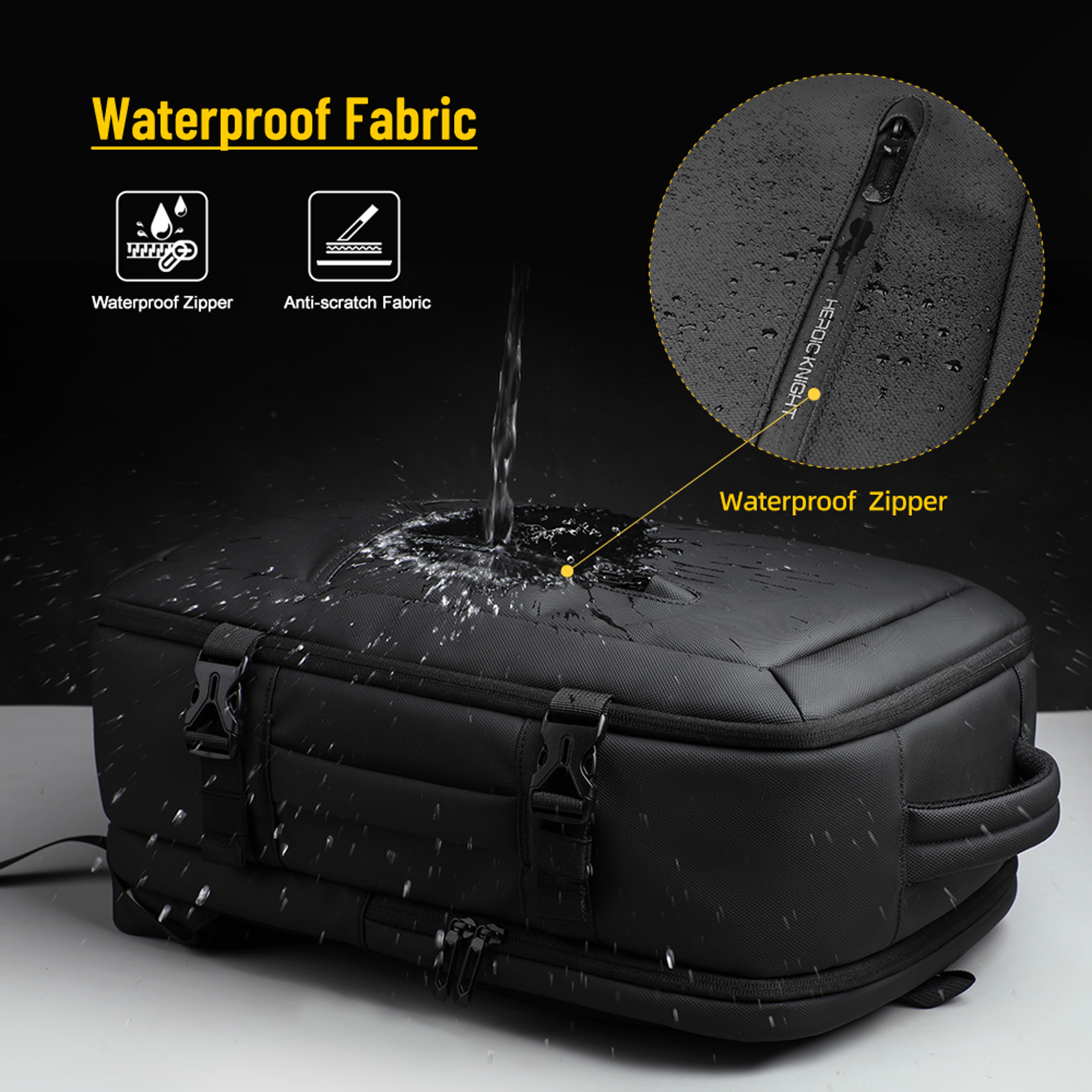 Laptop Backpack Waterproof Business Travel Carry On Backpack With USB Port 4