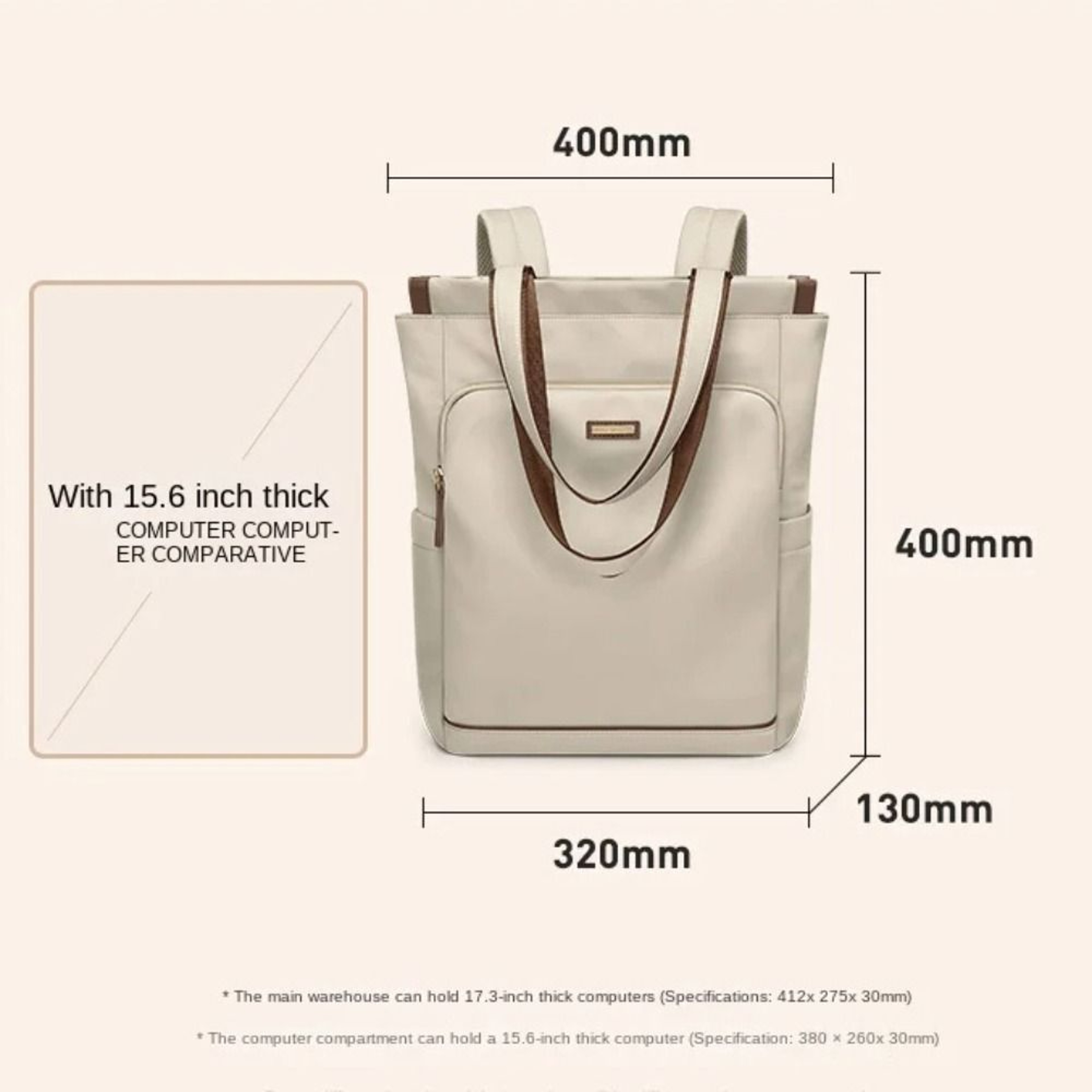 Canvas Backpack Large Capacity Laptop Backpack For School Travel  Everyday Use 6