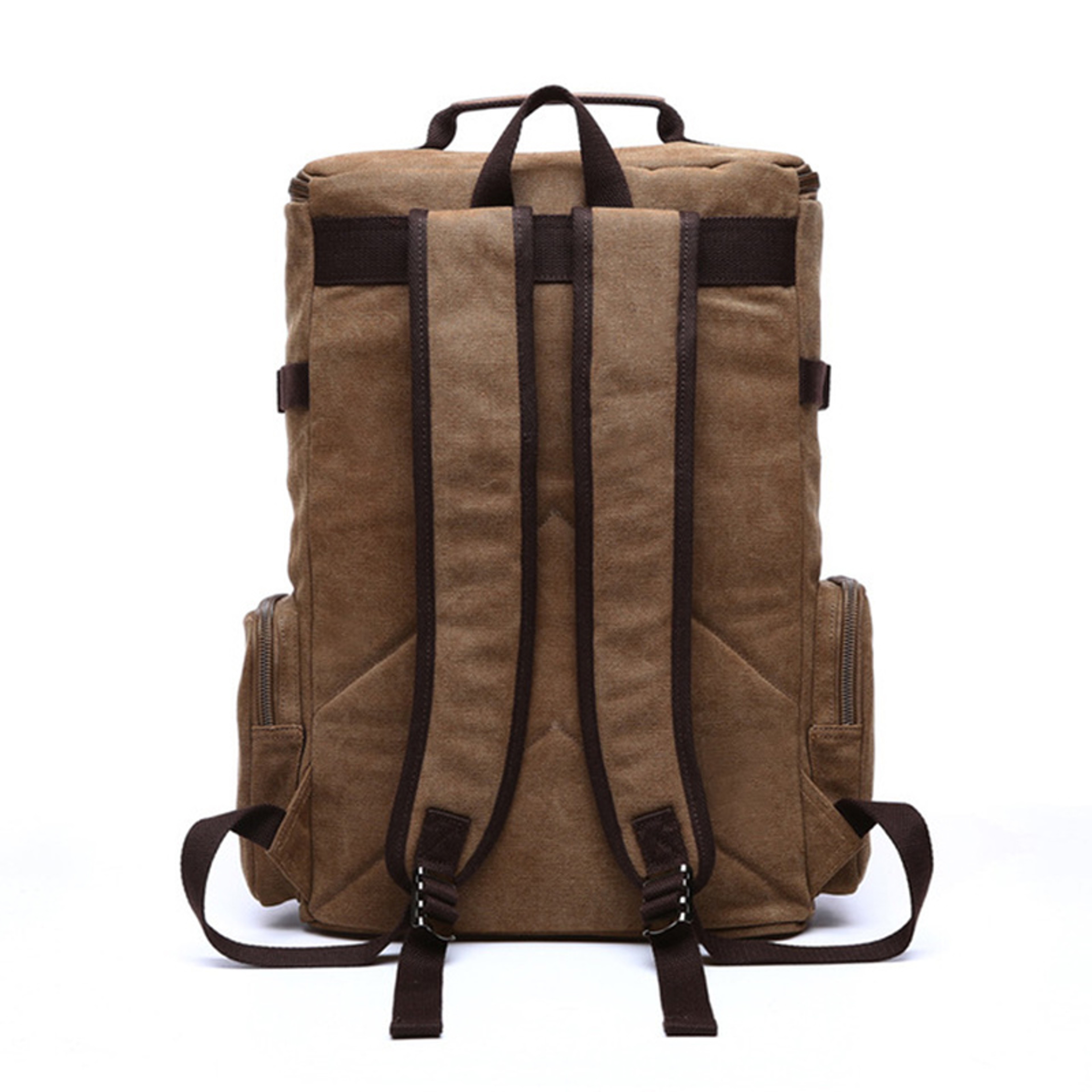 Vintage Canvas Laptop Backpack Large Capacity Travel School Rucksack For Men 8