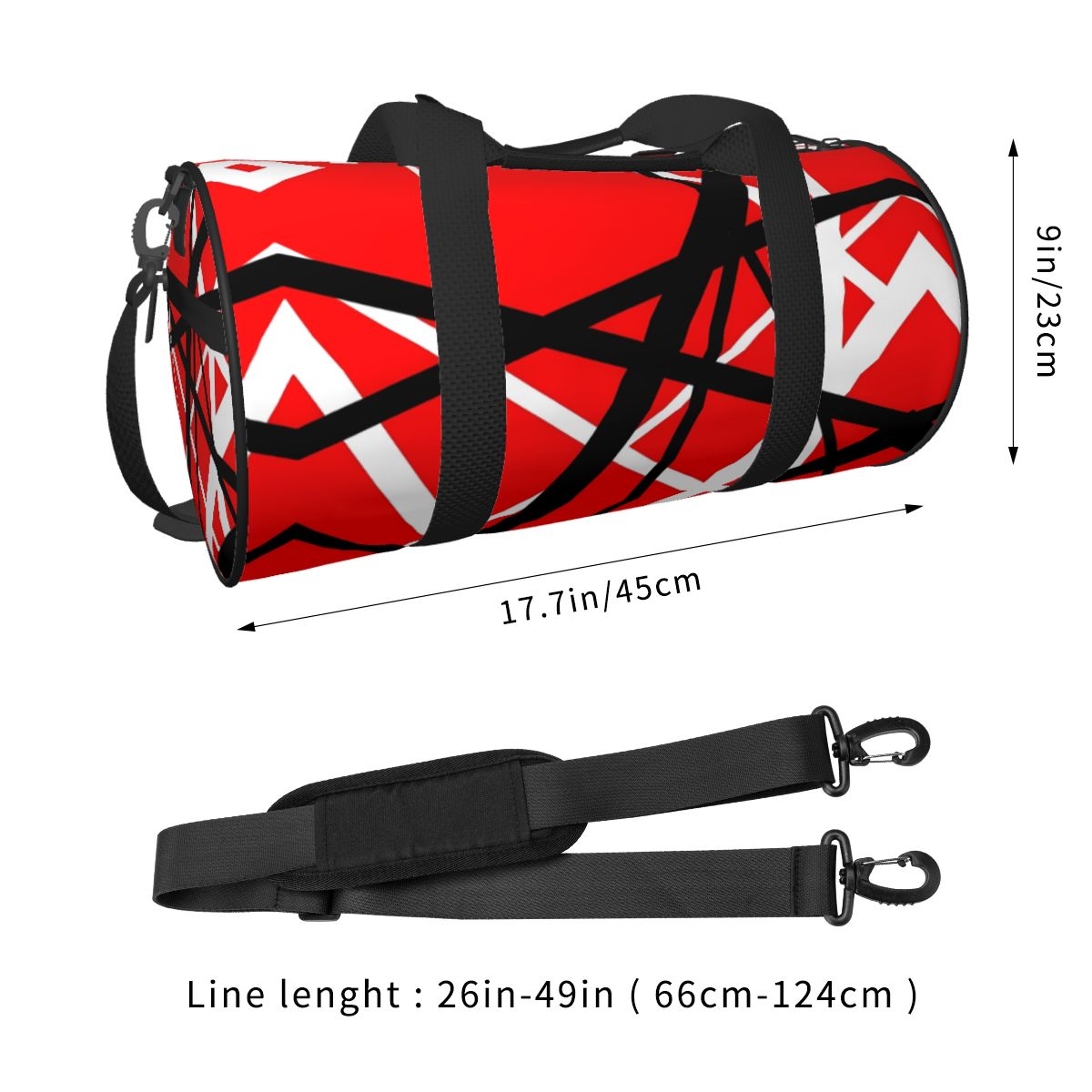 Van Halen Vintage Gym Duffel Bag With Shoe Compartment For Sports Travel  Weekend Getaways 1
