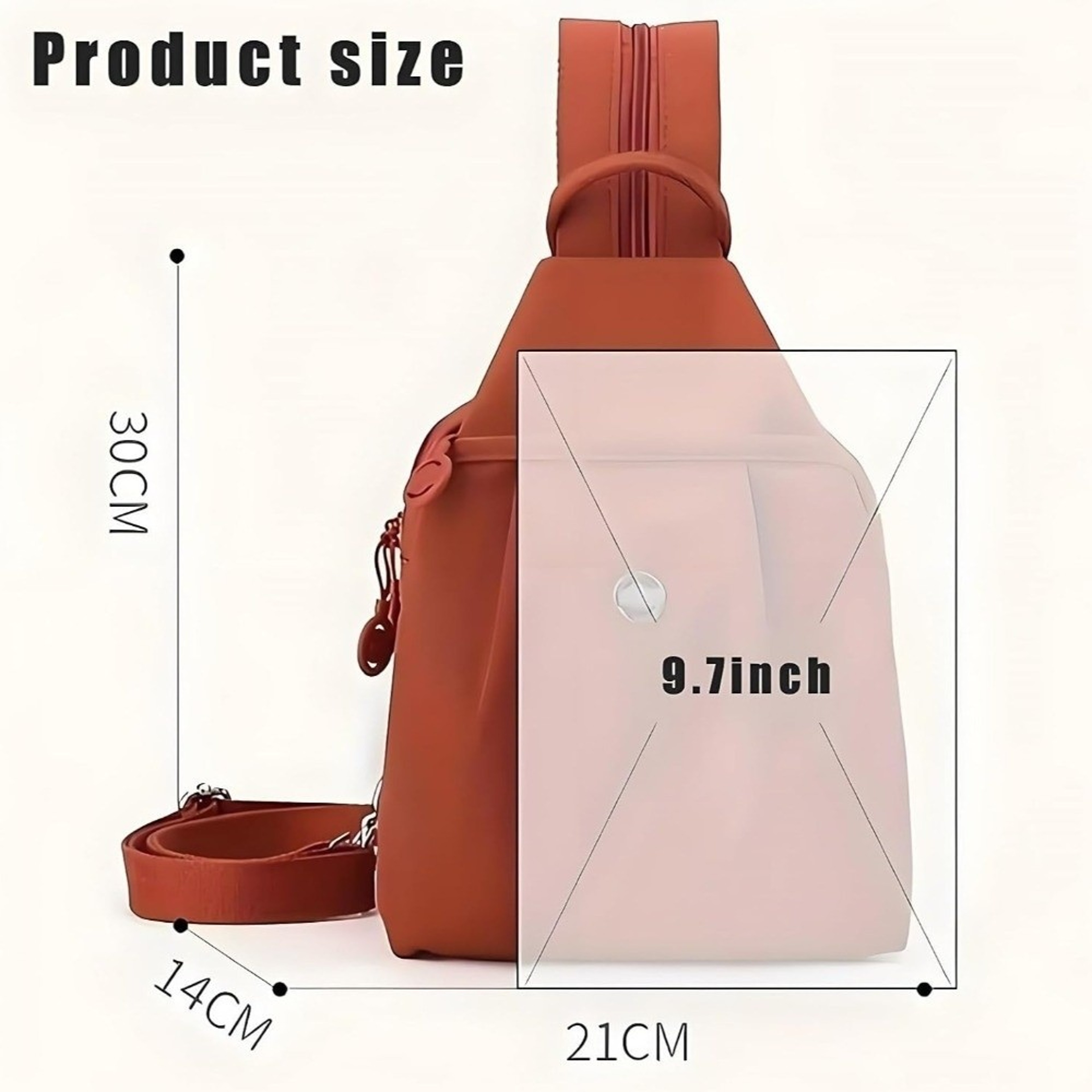Sling Backpack Large Capacity Crossbody Travel Shoulder Bag 18