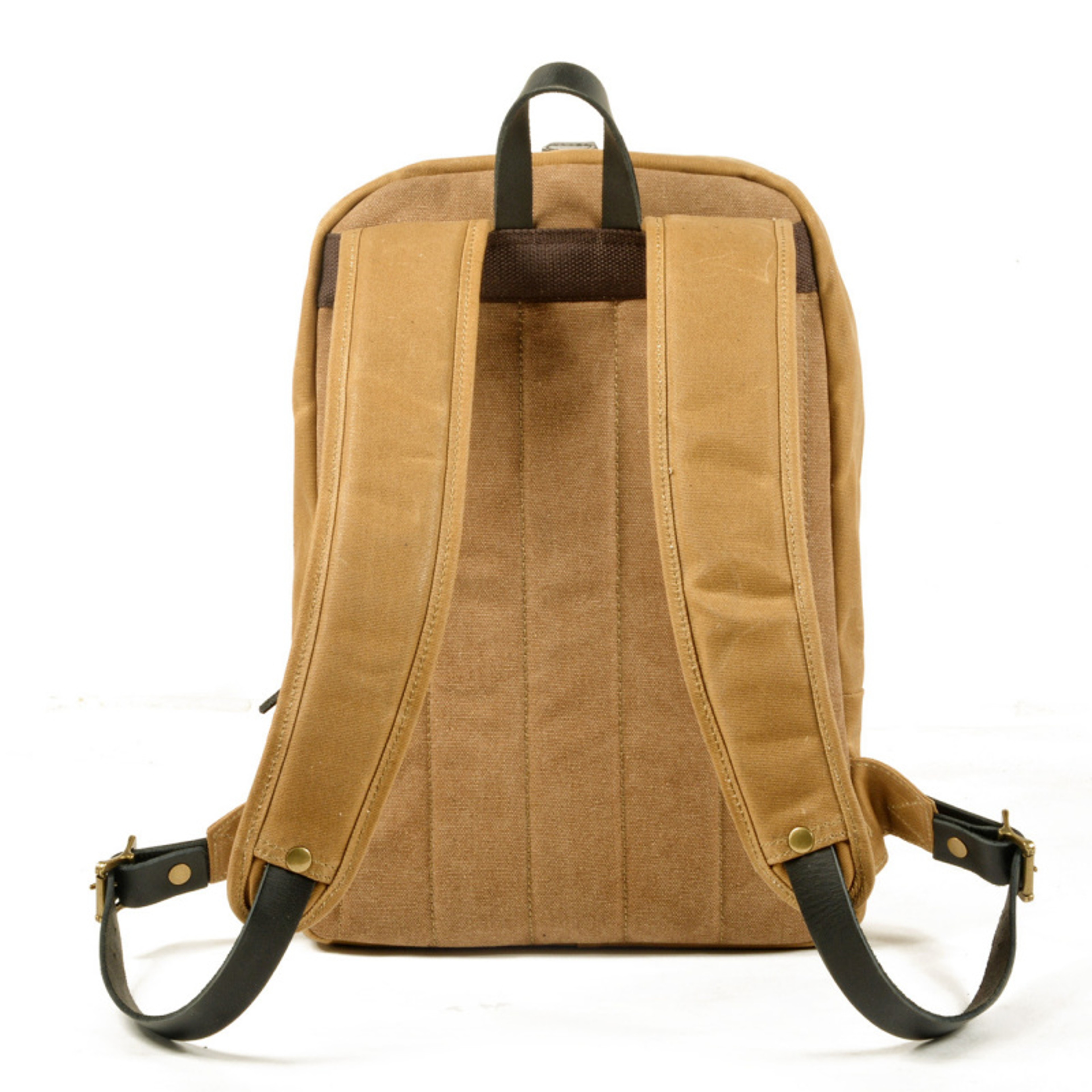 Heritage Canvas Backpack Large Capacity Vintage Travel Backpack With Leather Trim 5