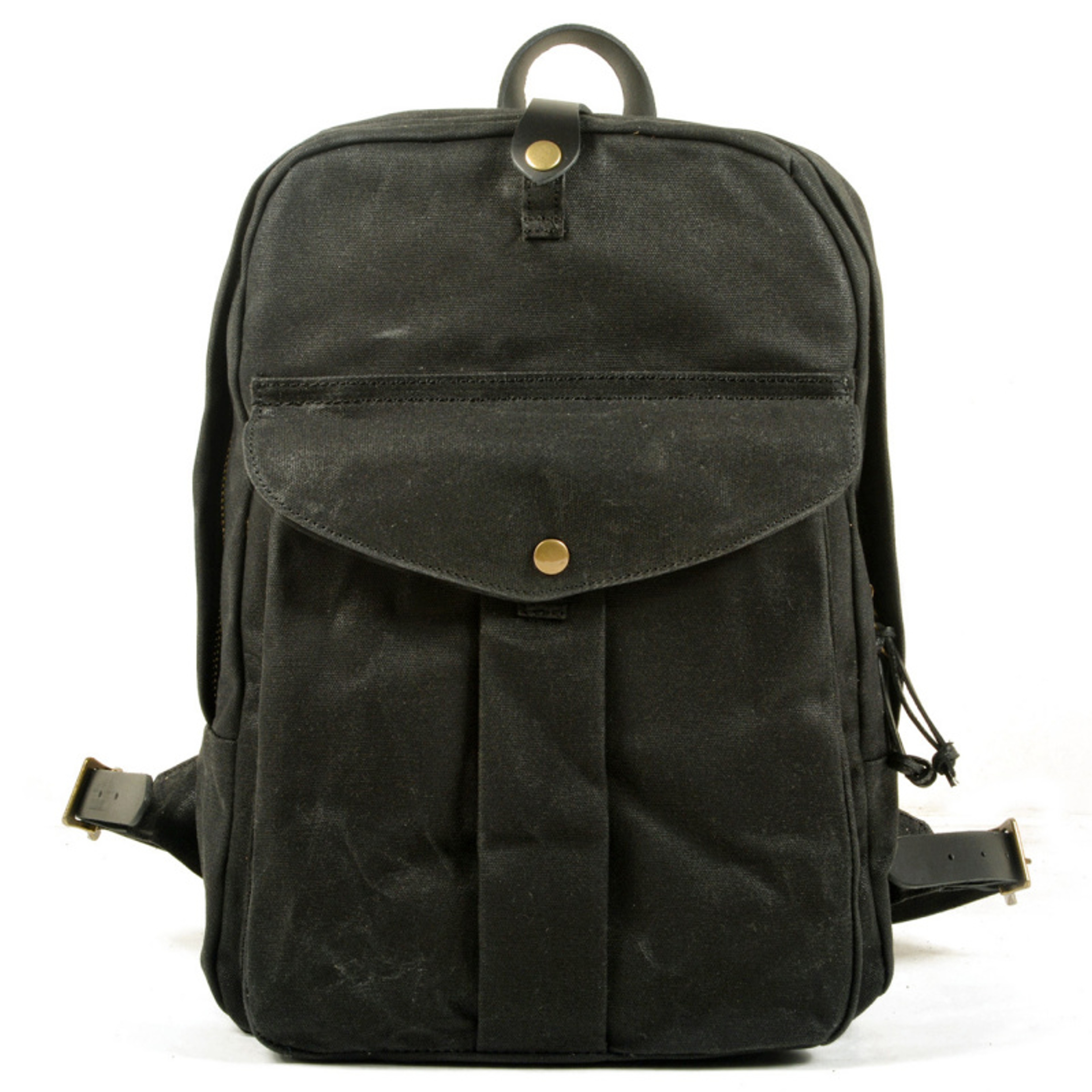 Heritage Canvas Backpack Large Capacity Vintage Travel Backpack With Leather Trim 9