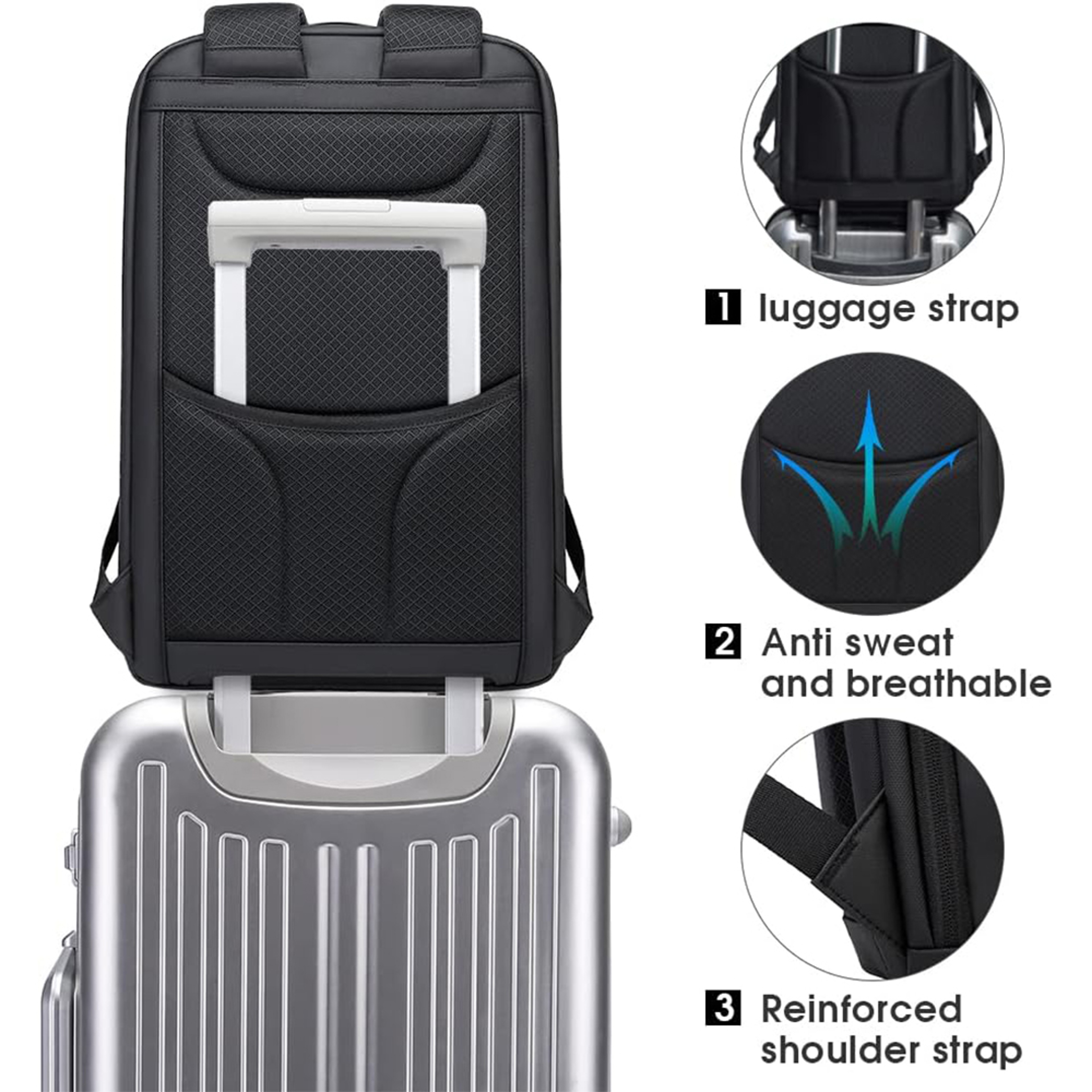 Business Laptop Backpack For Laptops Back To School Backpack Waterproof Travel Work Bag 6