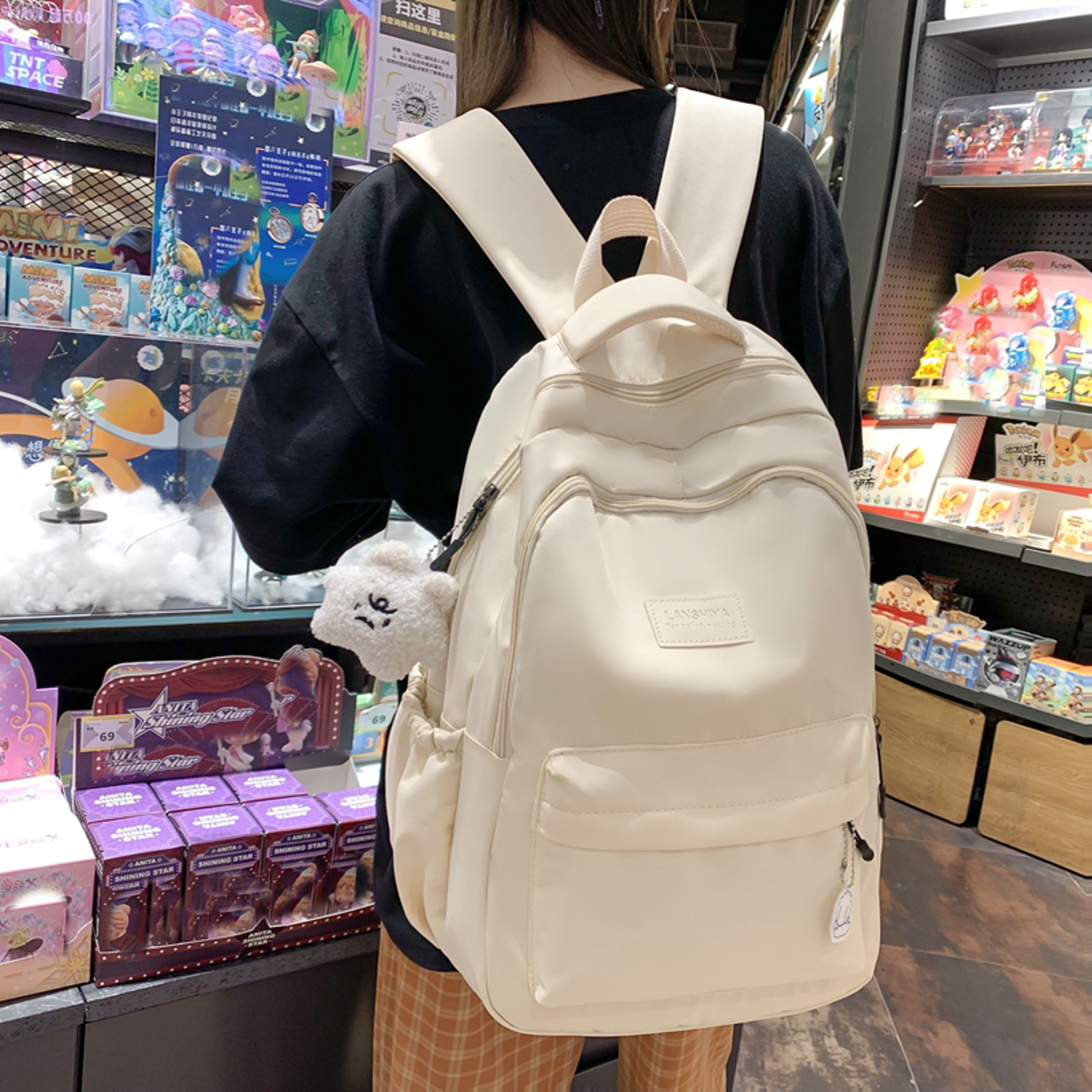 Lightweight School Backpack For Girls Multi Pocket Nylon Backpack Back To School Backpack 4