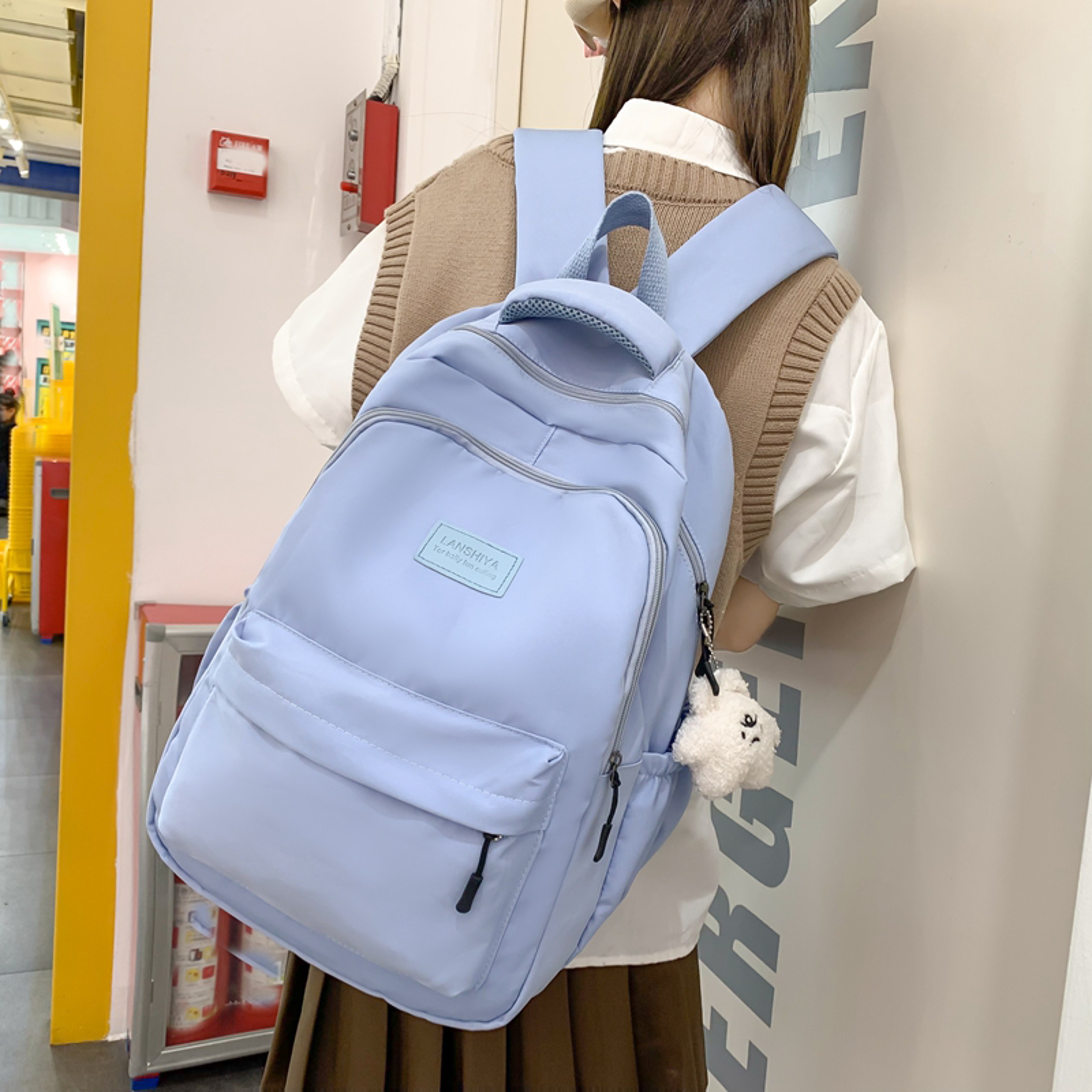 Lightweight School Backpack For Girls Multi Pocket Nylon Backpack Back To School Backpack 5