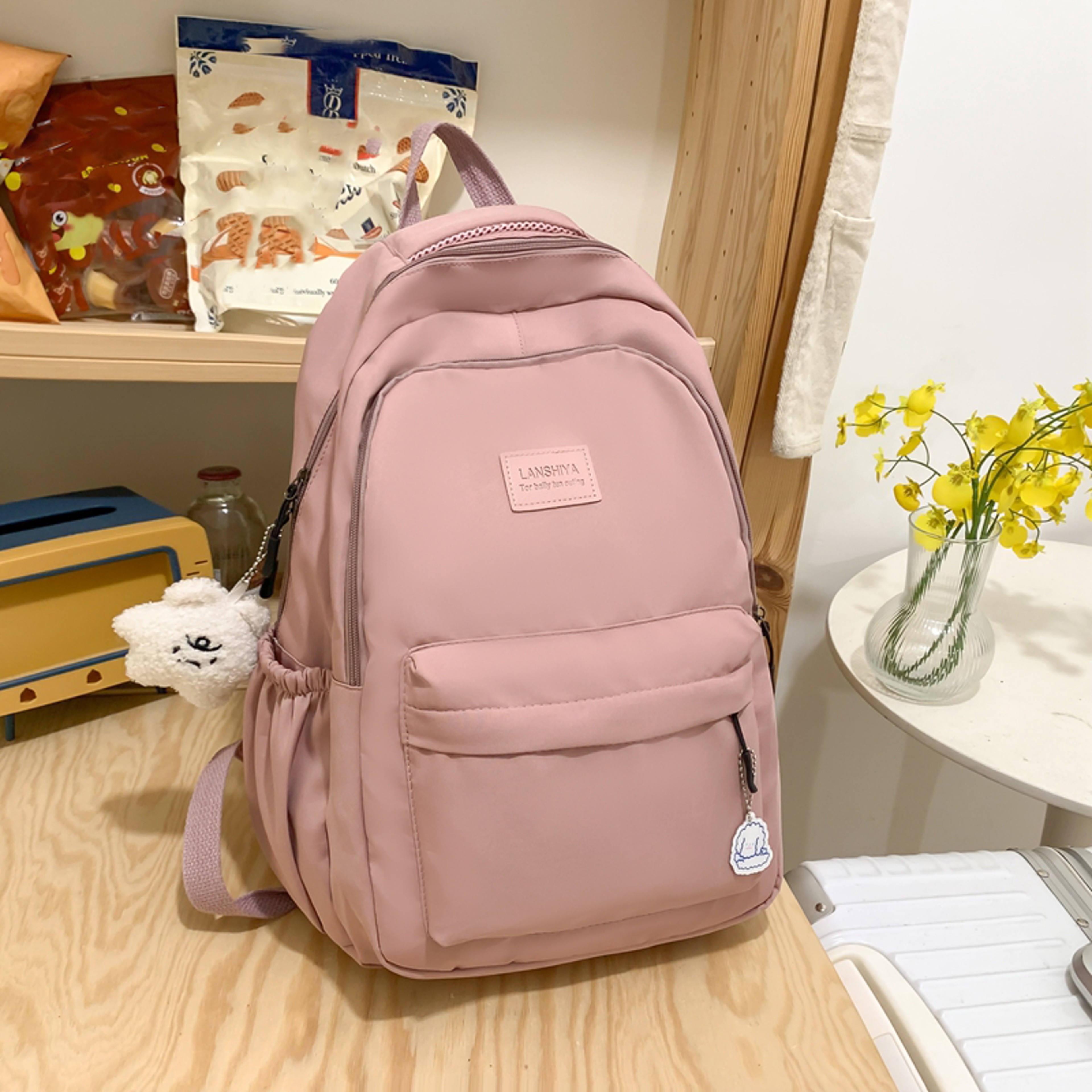 Lightweight School Backpack For Girls Multi Pocket Nylon Backpack Back To School Backpack 3