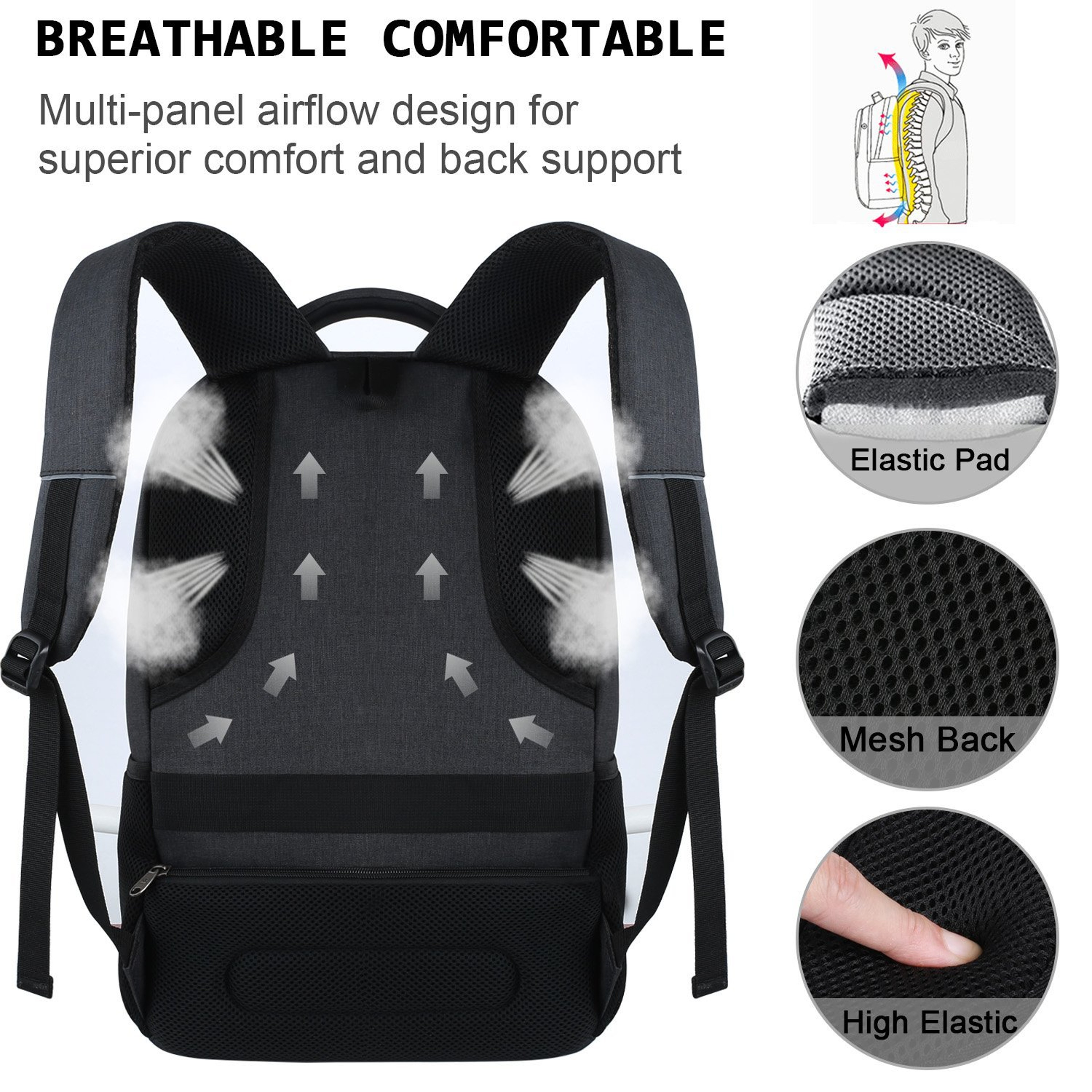 Large Capacity Camera Backpack With Laptop Compartment Back To School Backpack Waterproof Travel Hi 4