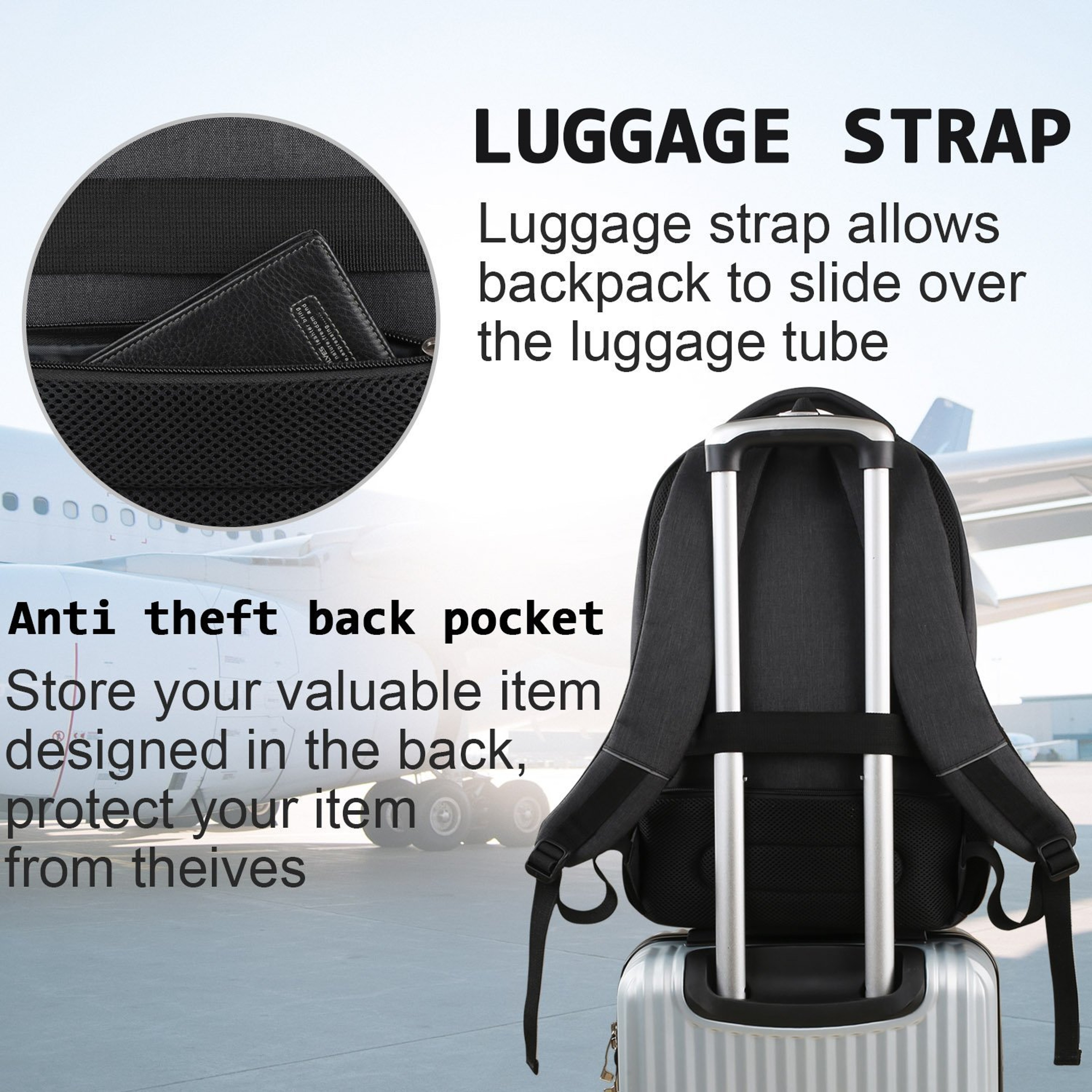 Large Capacity Camera Backpack With Laptop Compartment Back To School Backpack Waterproof Travel Hi 5