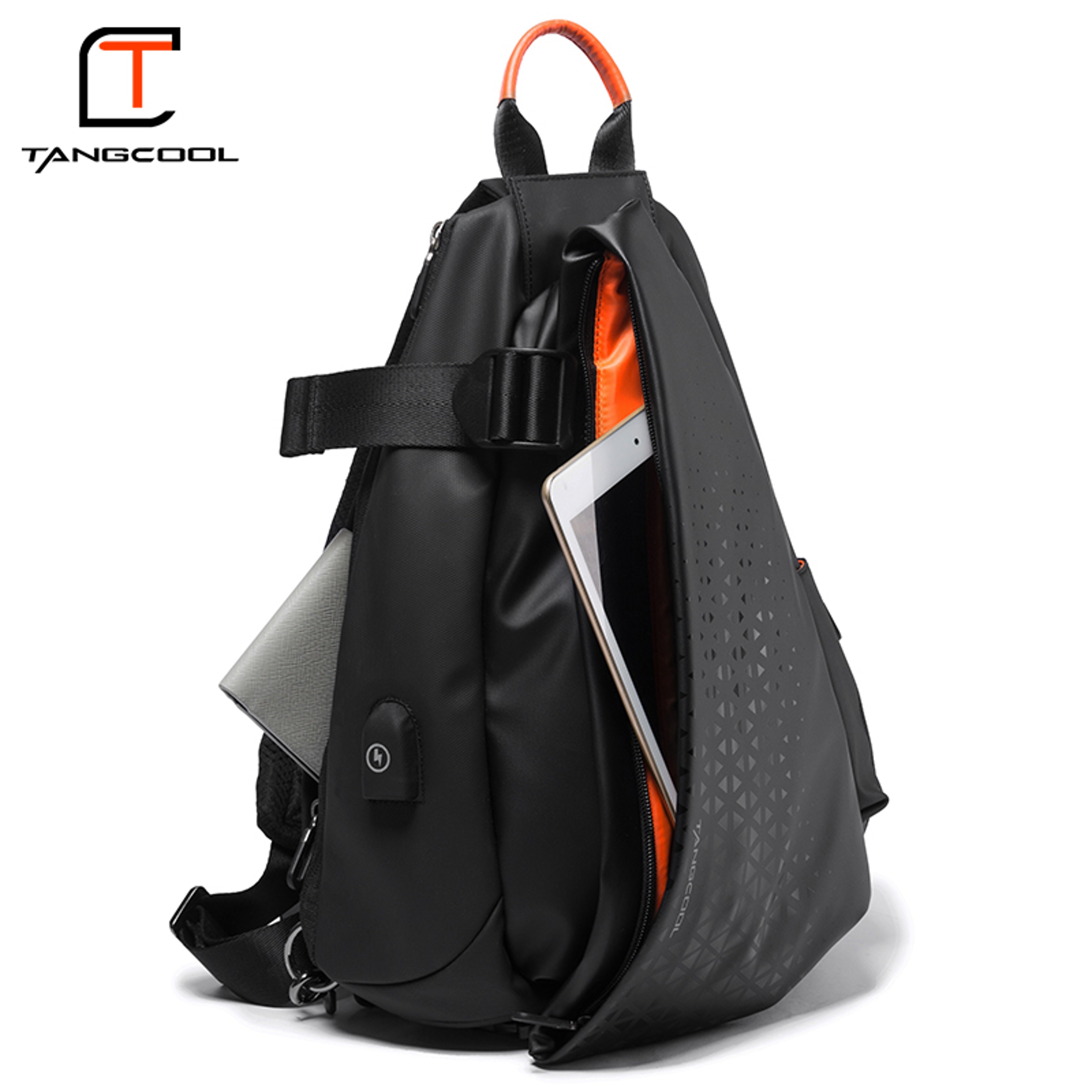 Waterproof Bike Chest Bag With USB Charging Back To School Backpack Crossbody Sling Travel Messenge 3