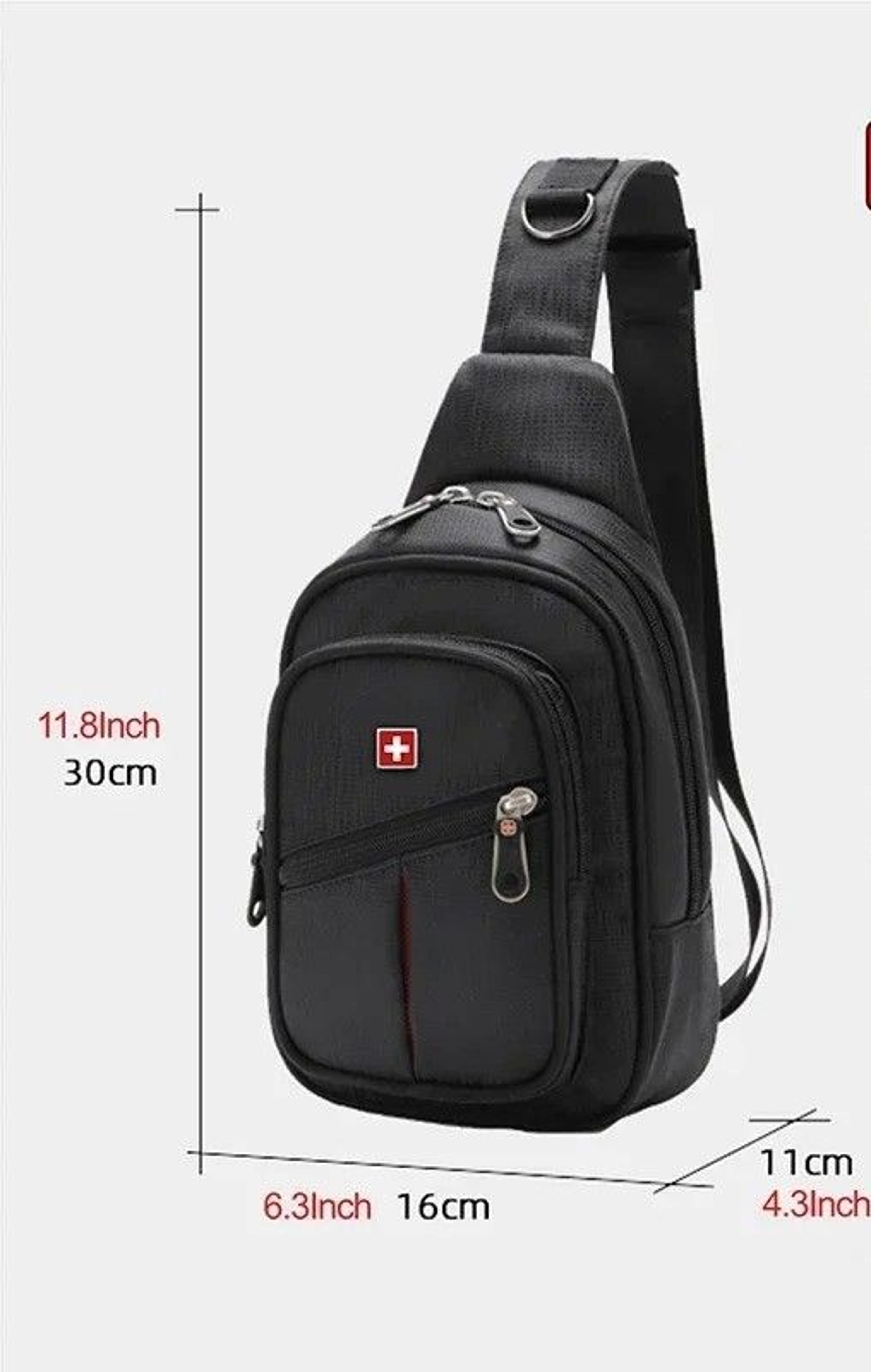 Mens Sling Bag Waterproof Crossbody Chest Bag Large Capacity Back To School Backpack 3