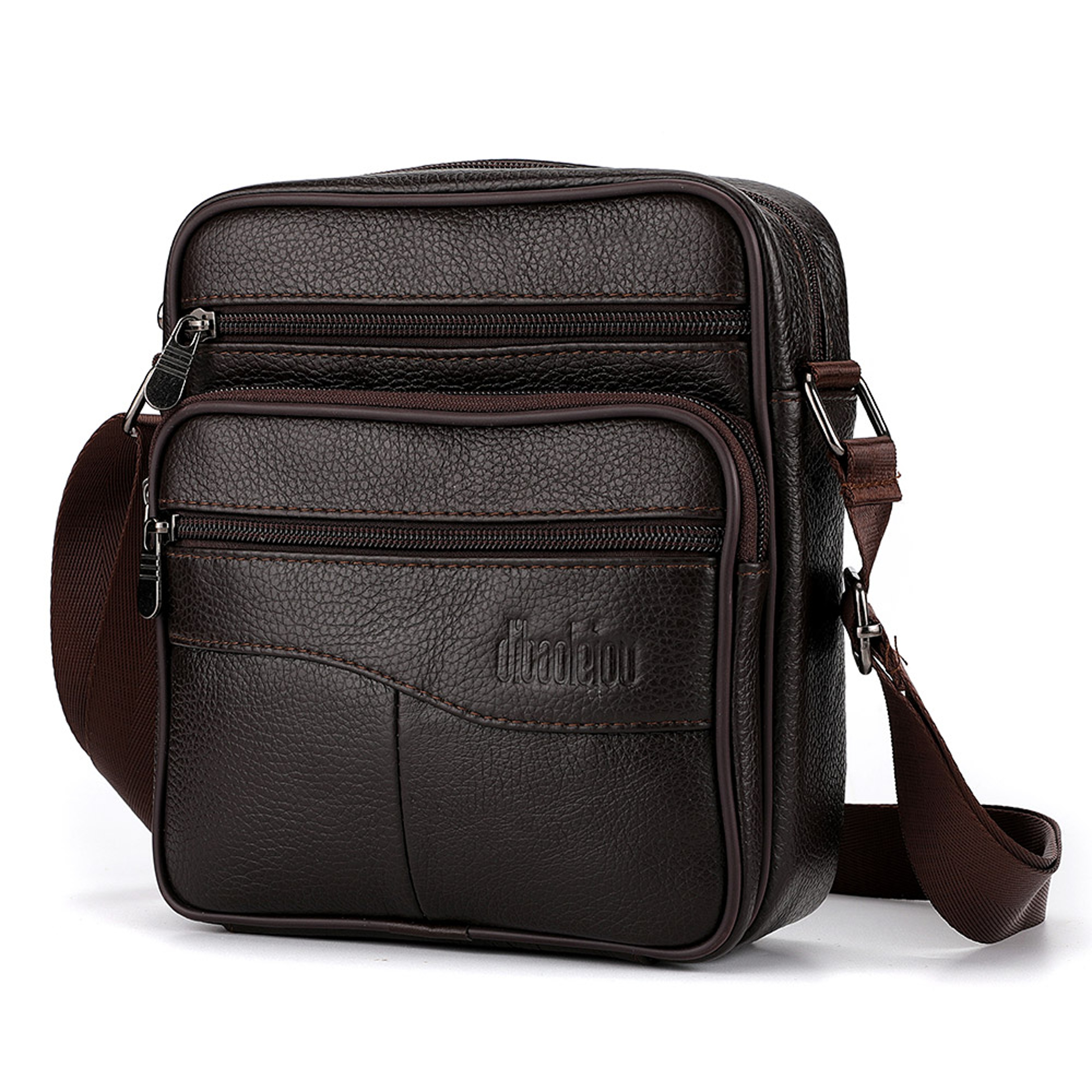 Premium Genuine Leather Messenger Bag for Men, back to school backpack, Large Business Crossbody Shoulder Tote – view 1