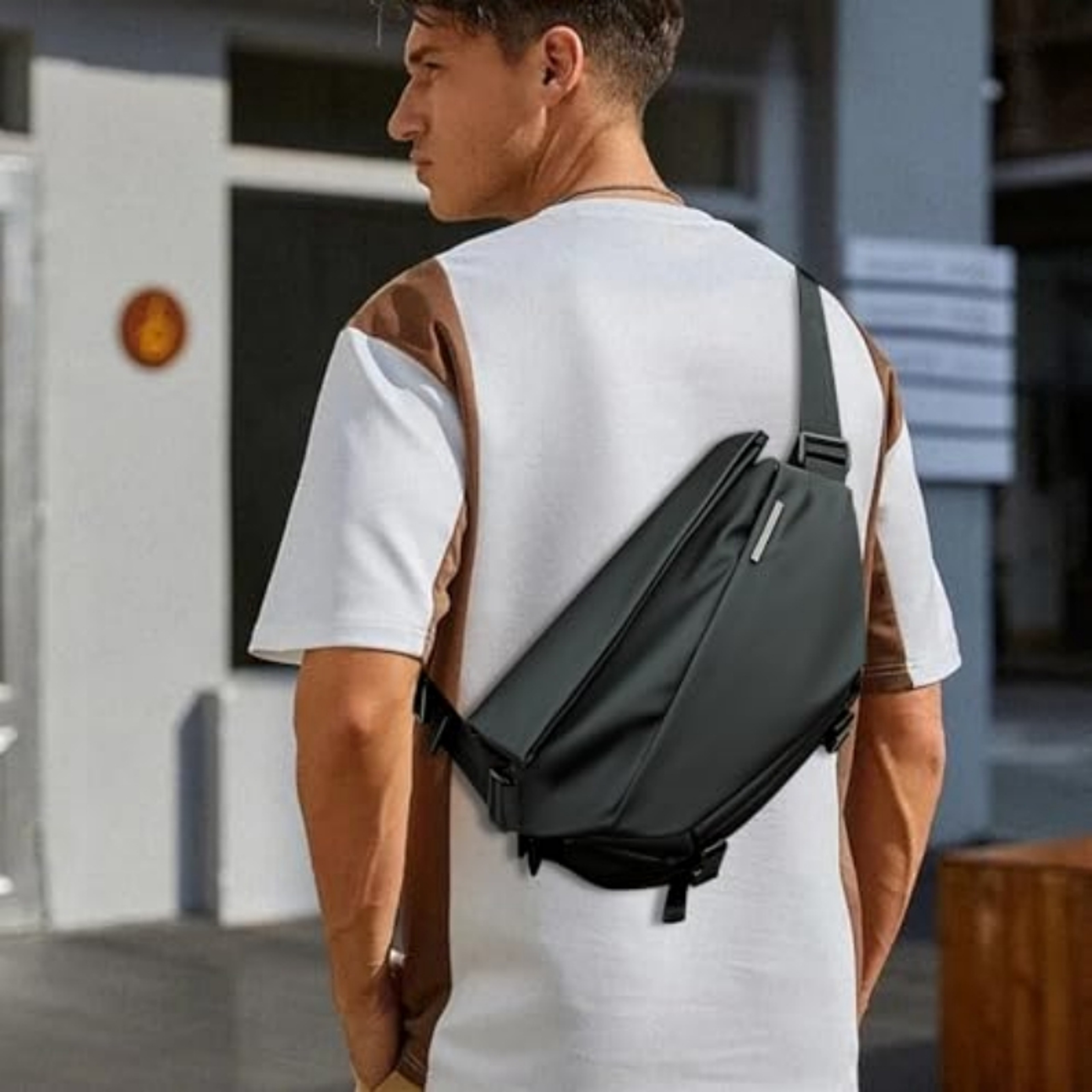 Men's Sling Bag for Travel & Work, back to school backpack Waterproof Crossbody Motorcycle Chest Bag – view 2