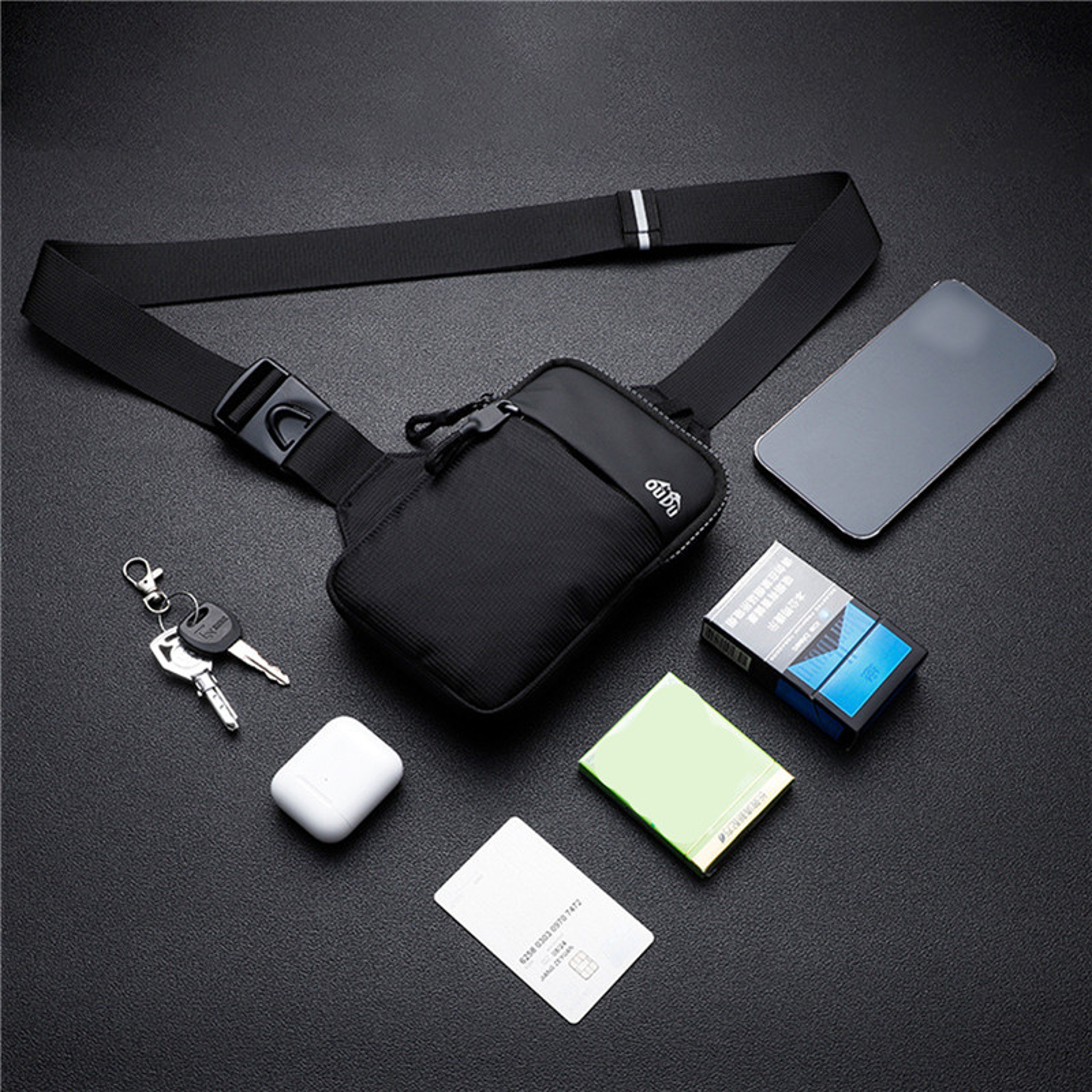 Waterproof Crossbody Bag For Men Back To School Backpack Mini Chest Sling Business Commuter Phone B 9