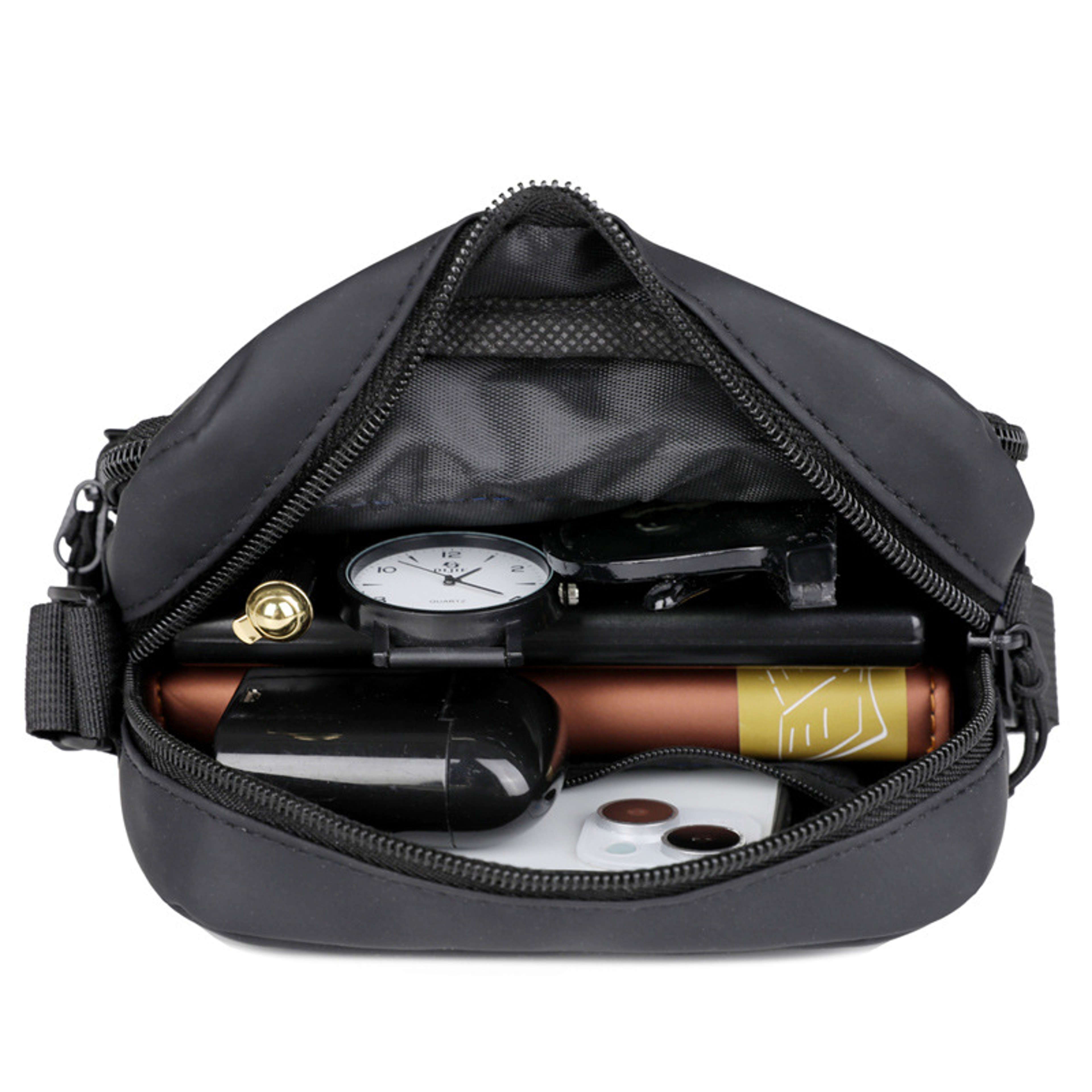 Mens Sling Bag Multi Pocket Crossbody Chest Bag For Everyday Carry 5