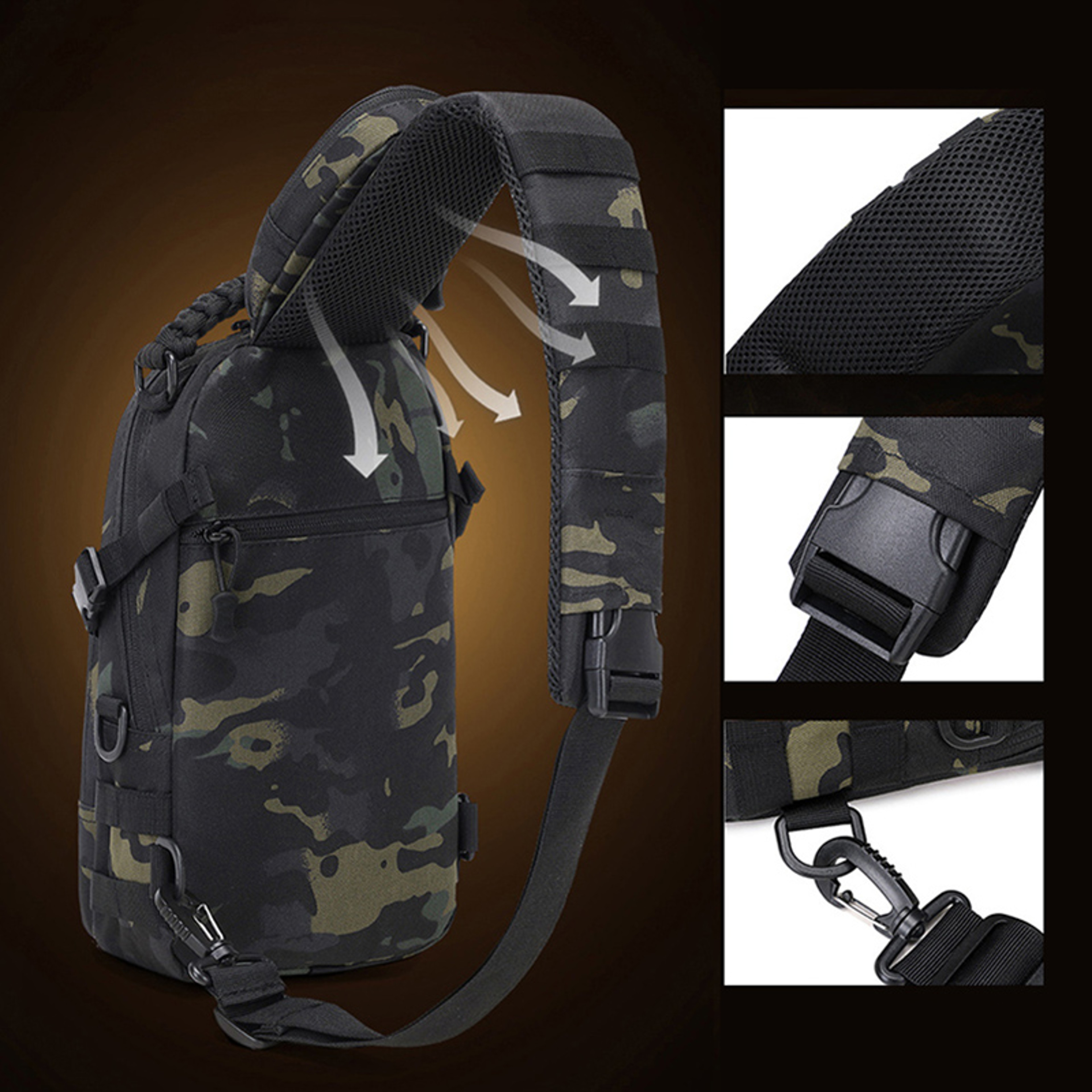 Adventure Ready Mens Sling Chest Bag For Travel Hiking  Everyday Carry 4