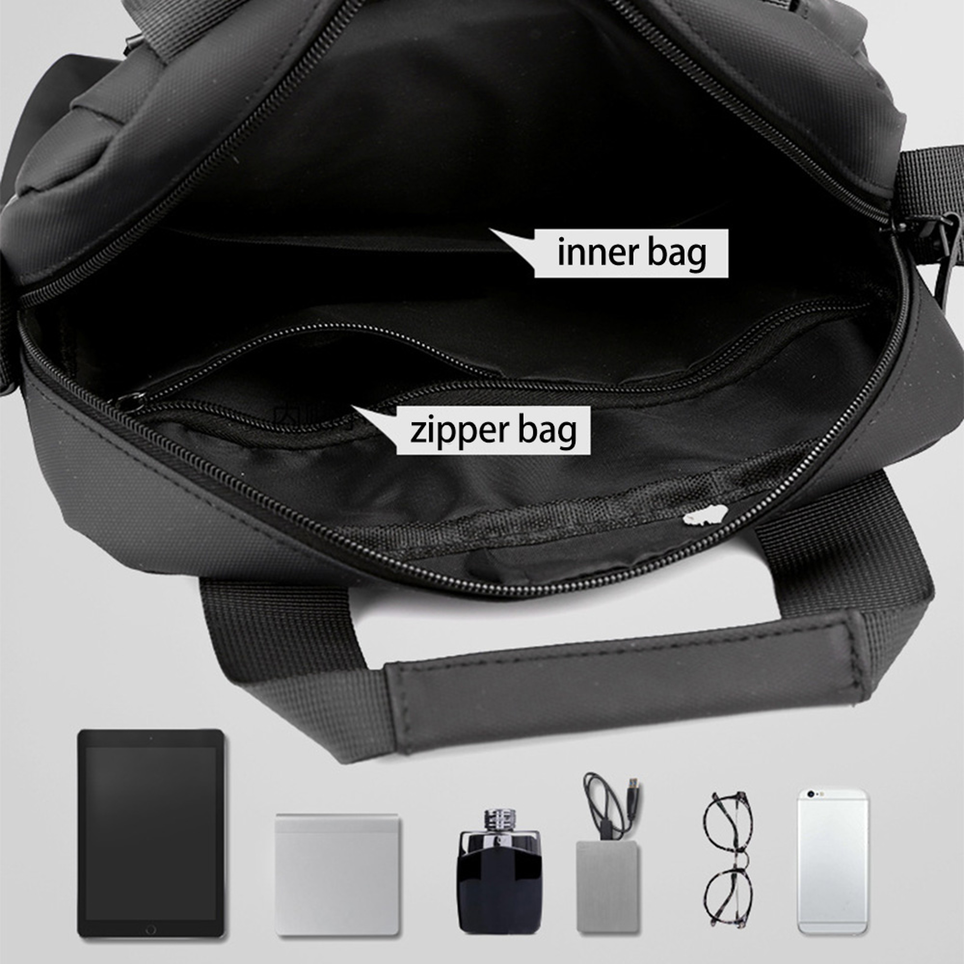 Mens Crossbody Shoulder Bag Minimalist Casual Business Travel Bag 6