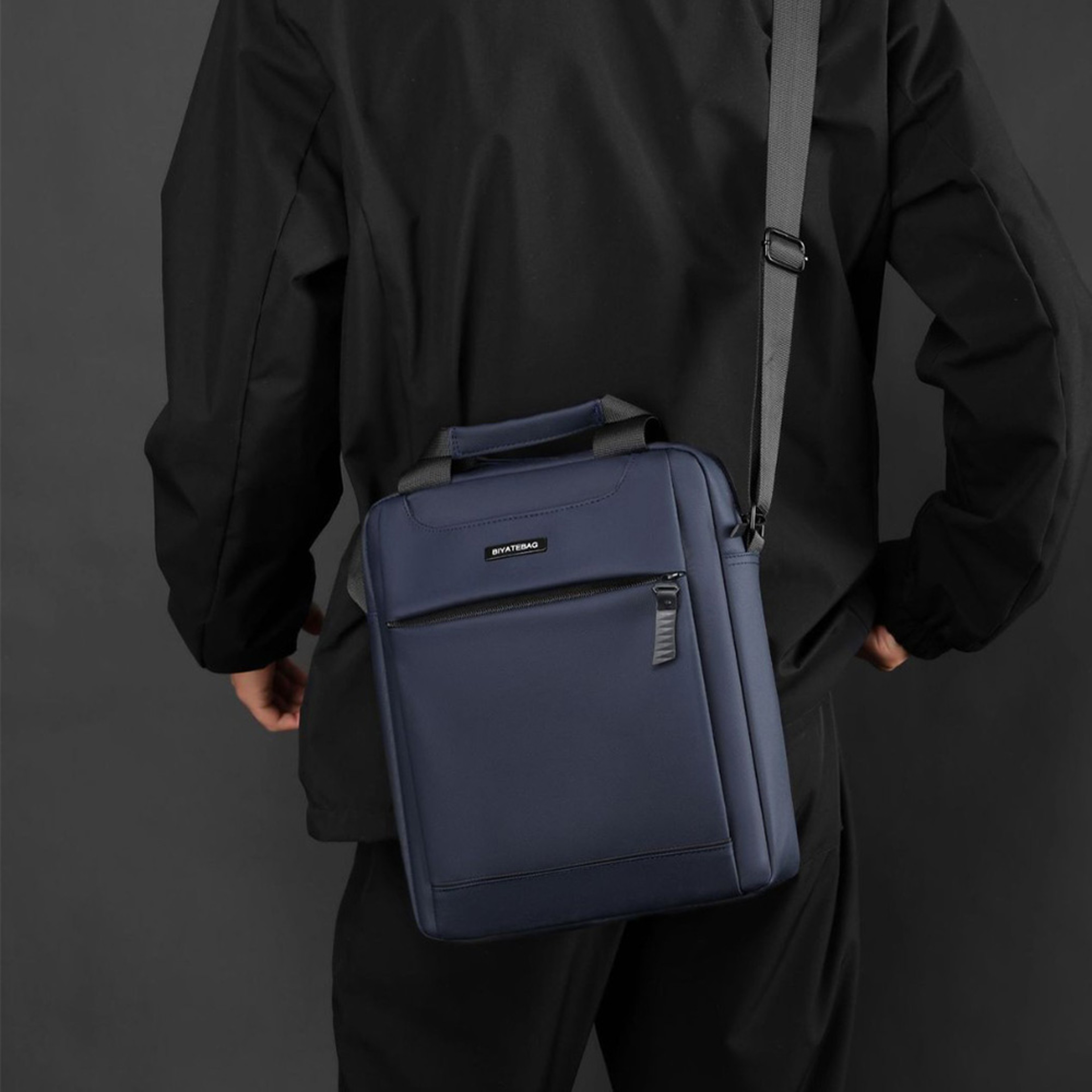 Mens Crossbody Shoulder Bag Minimalist Casual Business Travel Bag 8