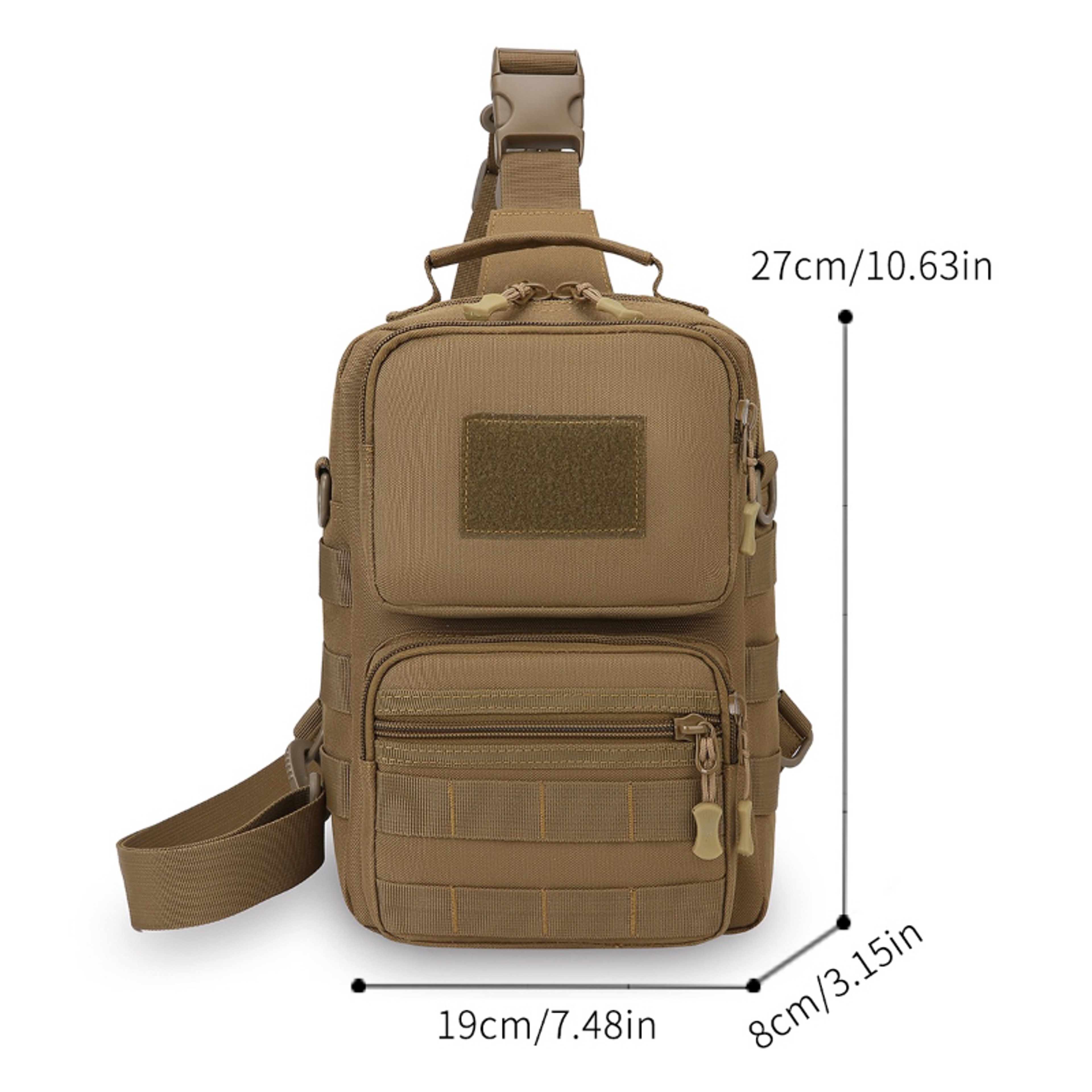 Men Tactical Fishing Chest Bag Outdoor Sling Shoulder Bag Durable Crossbody Pack For Hiking Camping 9