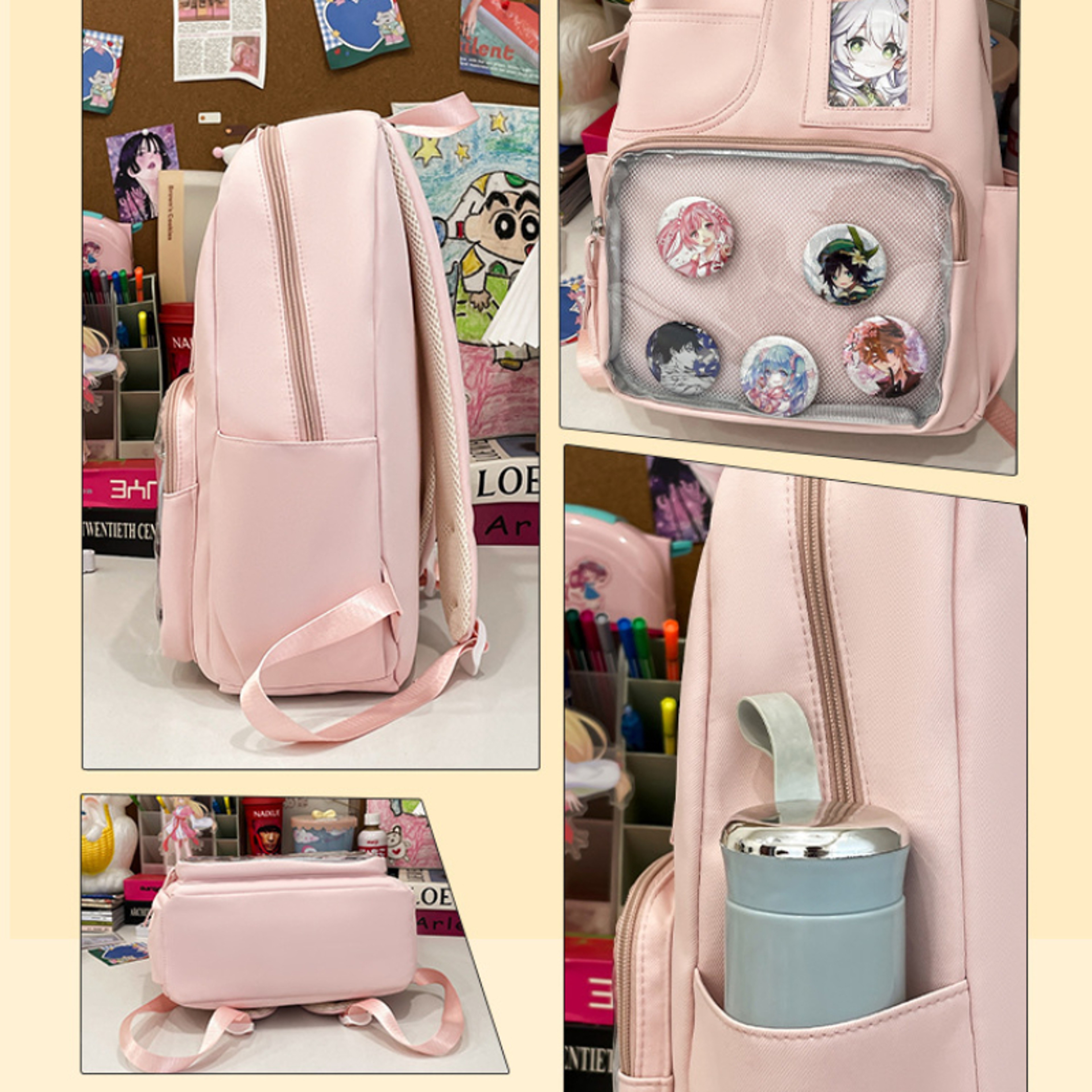 College Backpack Large Capacity Student Backpack For Women Casual Travel School Bag 8
