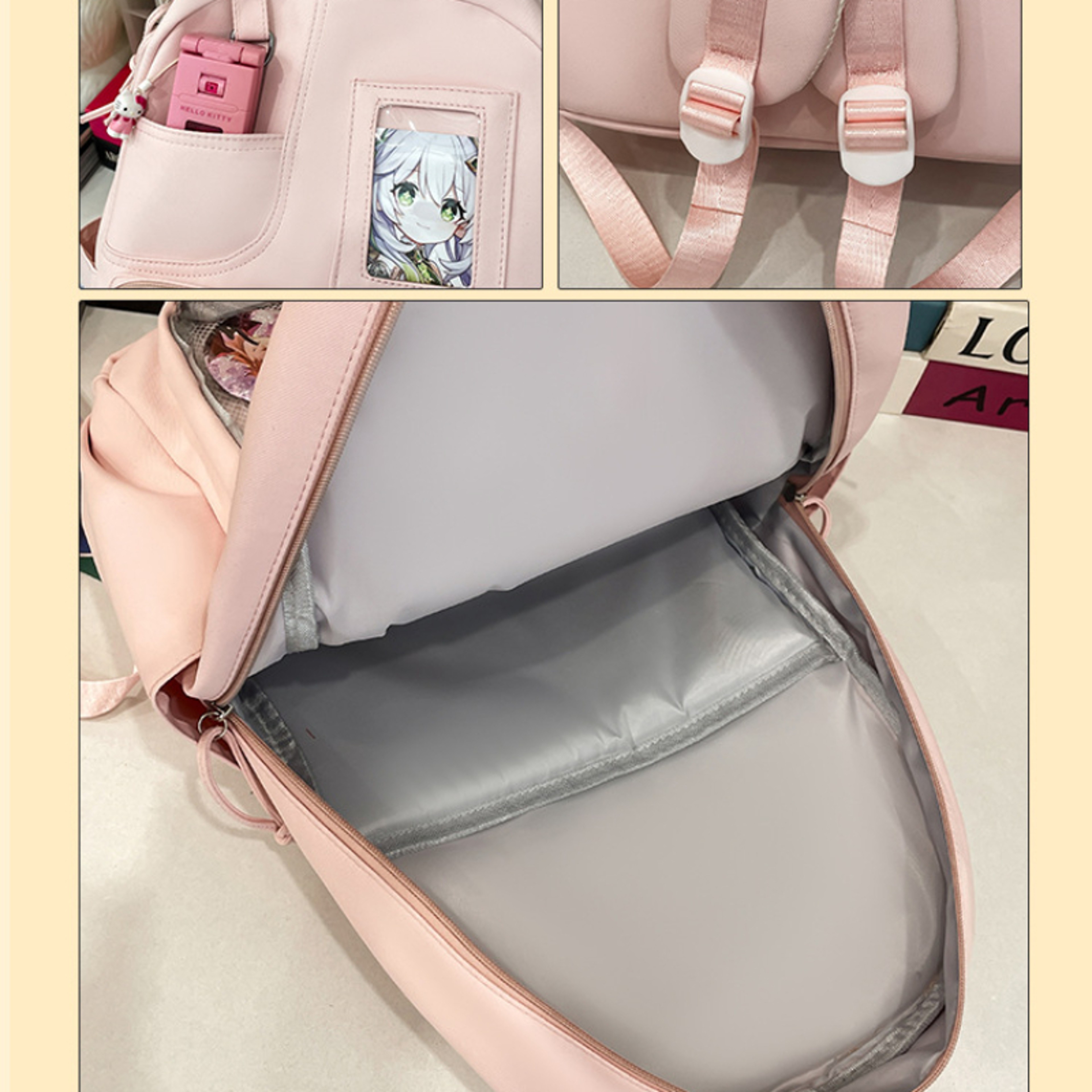 College Backpack Large Capacity Student Backpack For Women Casual Travel School Bag 9