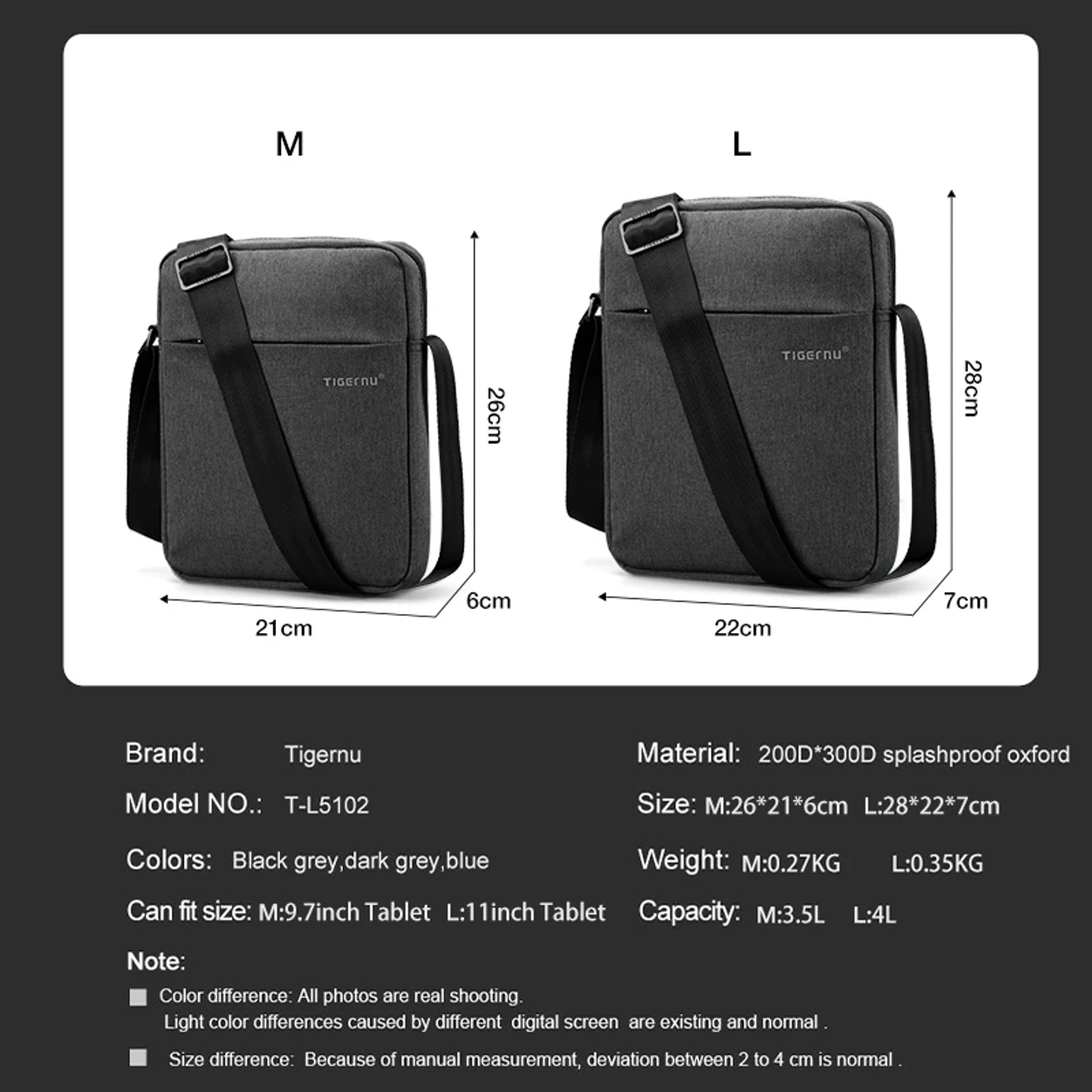 Tigernu Waterproof Mens Crossbody Messenger Bag For Business Travel Everyday Carry 5
