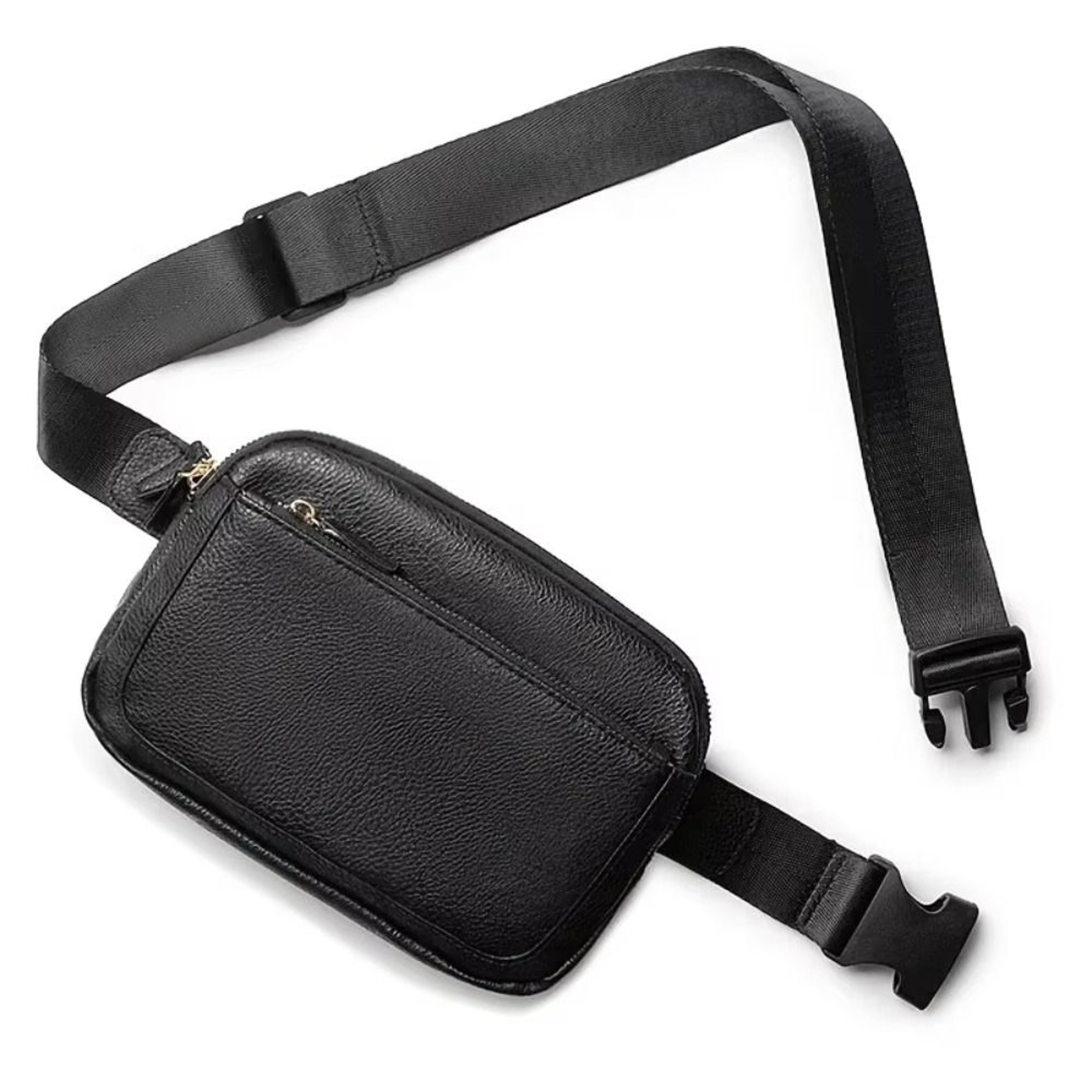 Korean Style Womens Crossbody Bag PU Leather Fanny Pack Adjustable Chest Sling Waist Bag 5