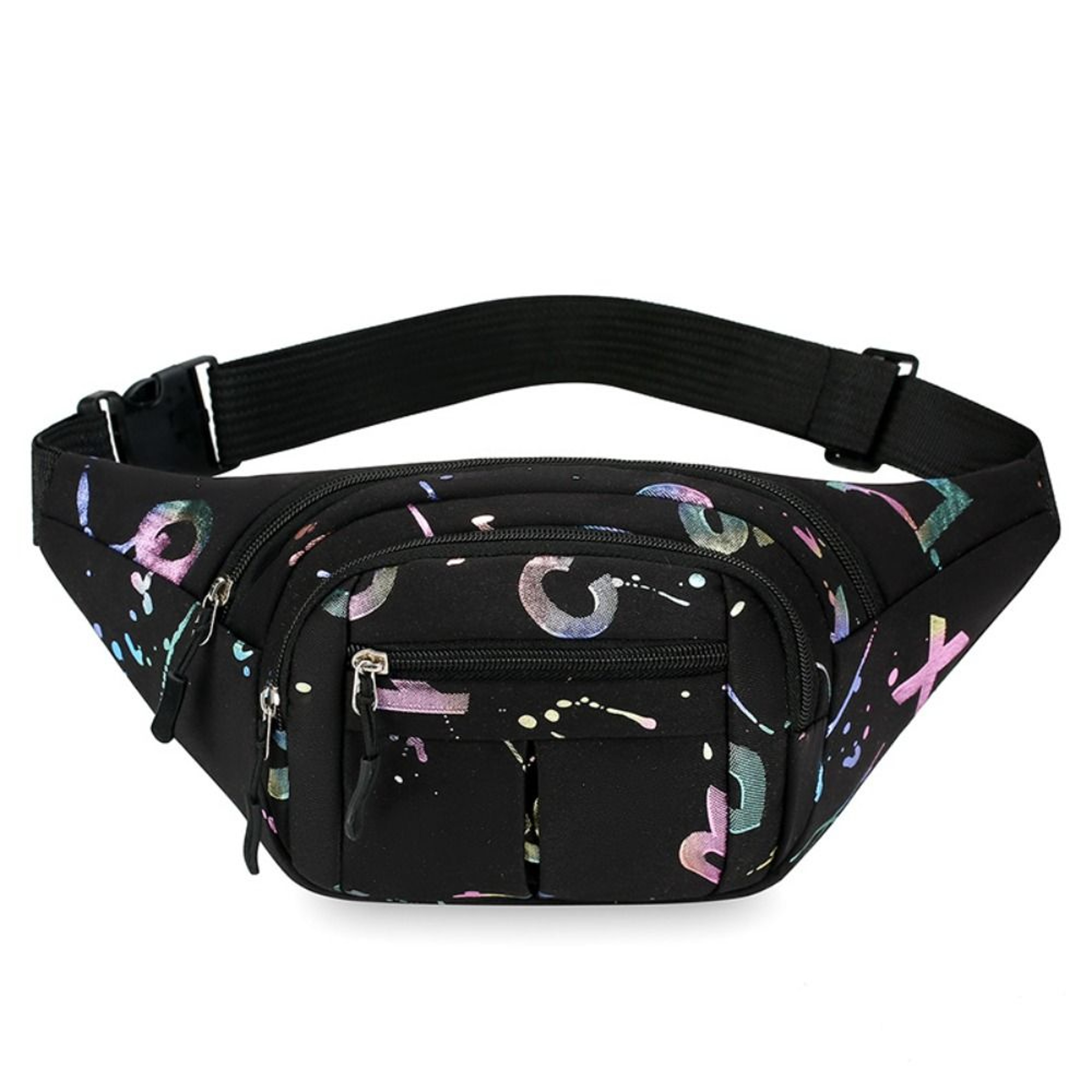 Women Waterproof Sport Waist Bag Multiple Compartments Running Crossbody Chest Bag 1